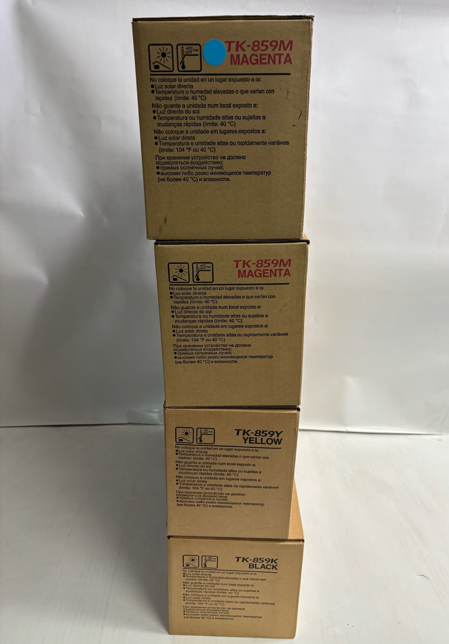 4 New Genuine Copystar CS400ci,CS500ci MMYK Toner Kit TK-859 (No Cyan)