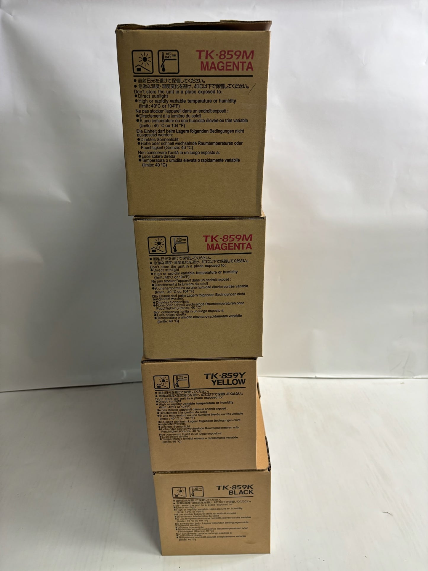 4 New Genuine Copystar CS400ci,CS500ci MMYK Toner Kit TK-859 (No Cyan)