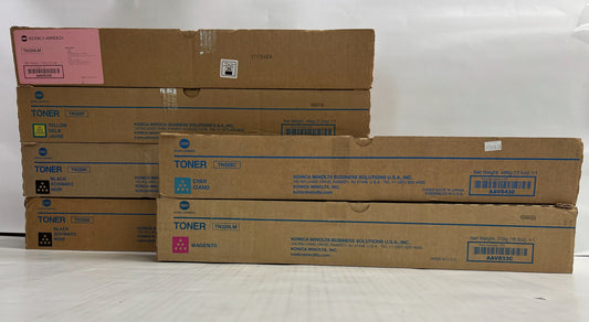 6 Genuine Konica Minolta Bizhub C250i,C300i, C360i CMMYKK TN328 Toners