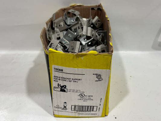 160 PC Caddy Erico 708AB Angled Bracket Support For #8 Wire .162" Dia. Rod