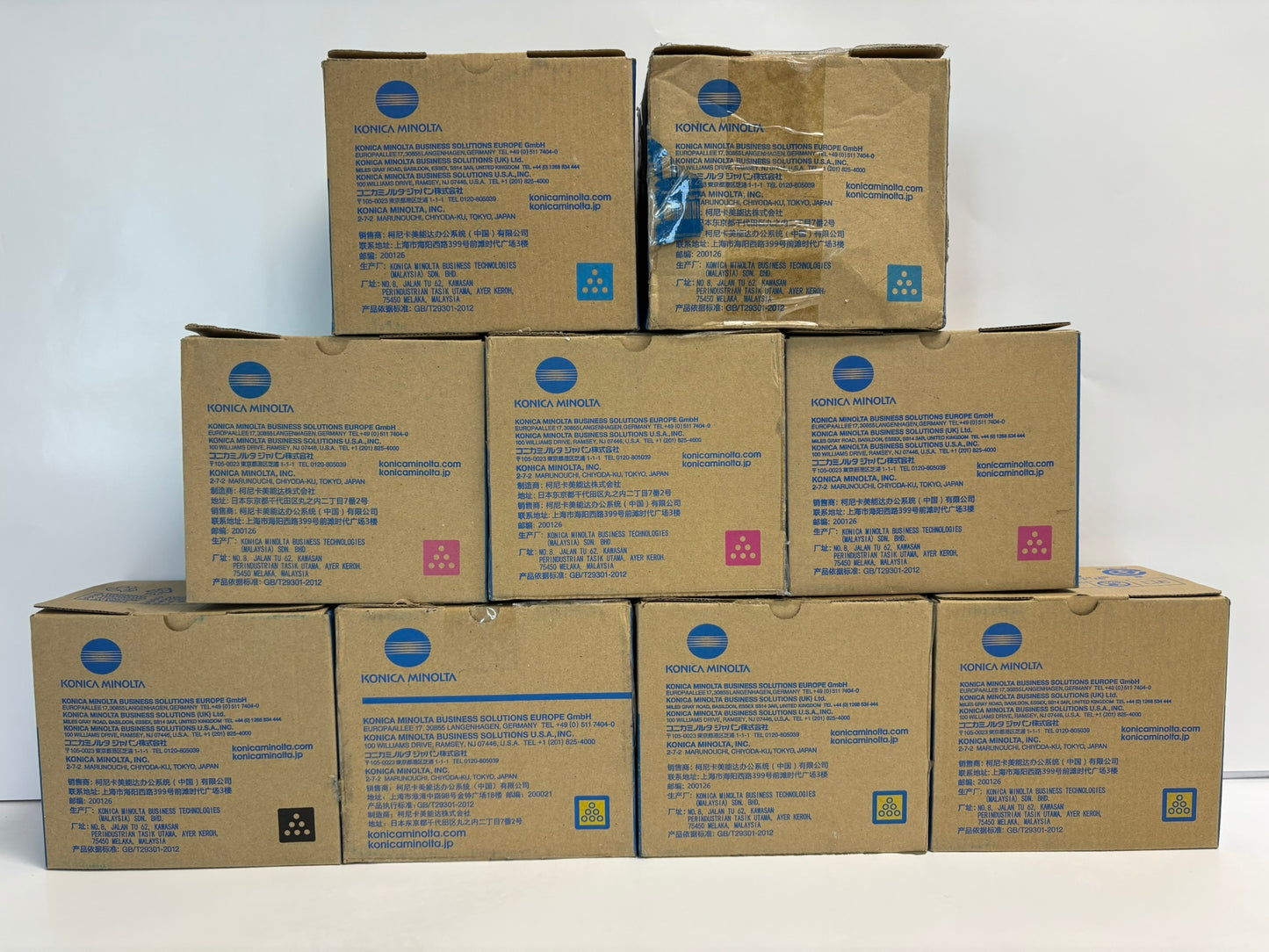 9 New Cosmetic OEM Konica Minolta Bizhub C3351,C3851FS TNP49 CCMMMYYYK Toners