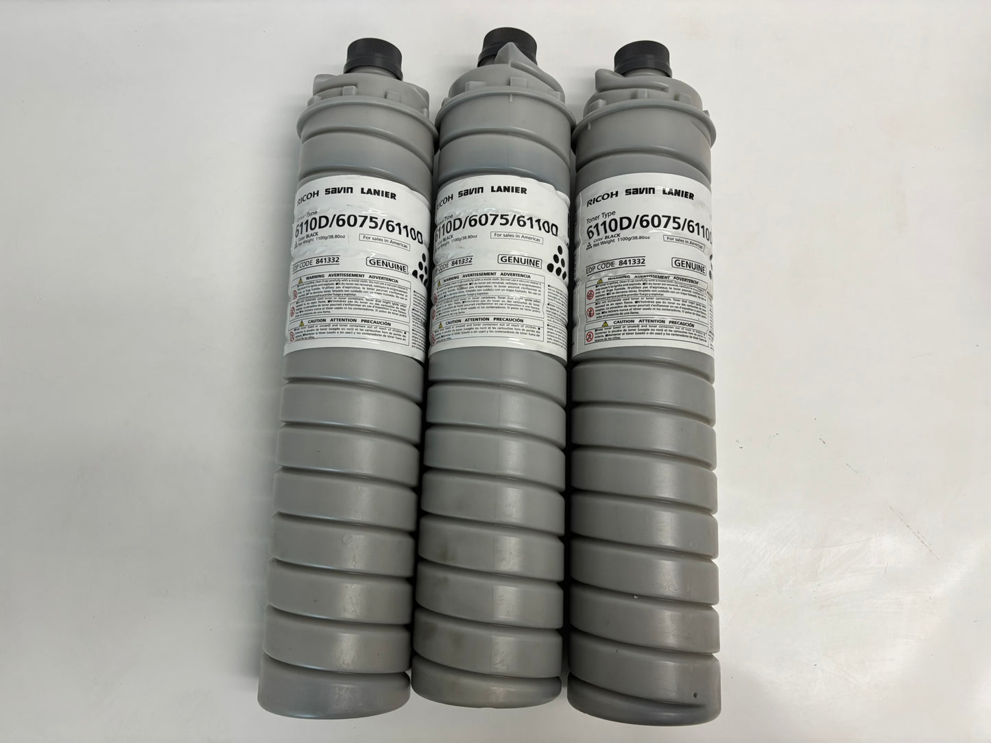 3 New Genuine Ricoh Aficio 1060,1075,2051 Type 6110D Black Toners 841332(6110D)