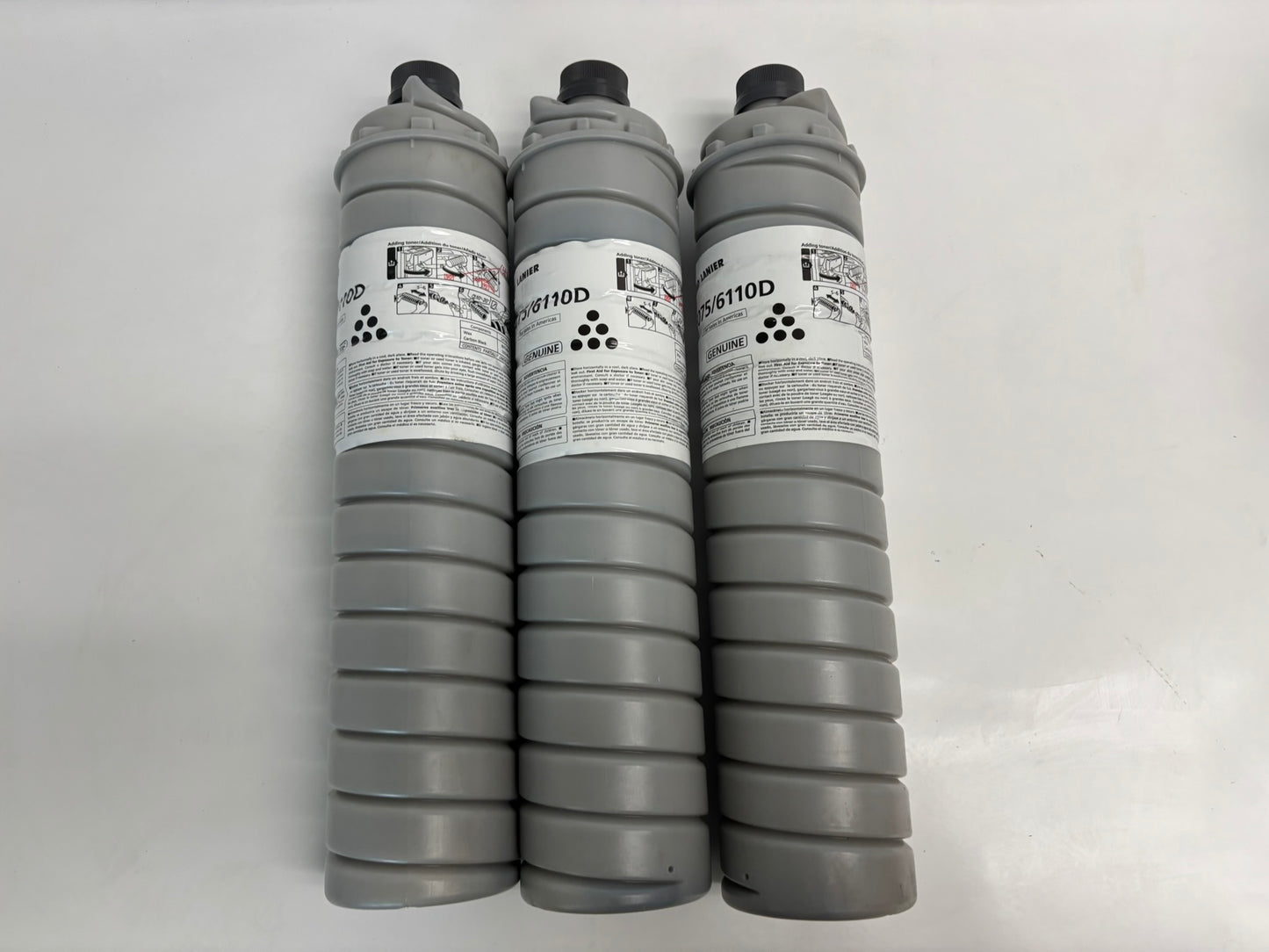 3 New Genuine Ricoh Aficio 1060,1075,2051 Type 6110D Black Toners 841332(6110D)