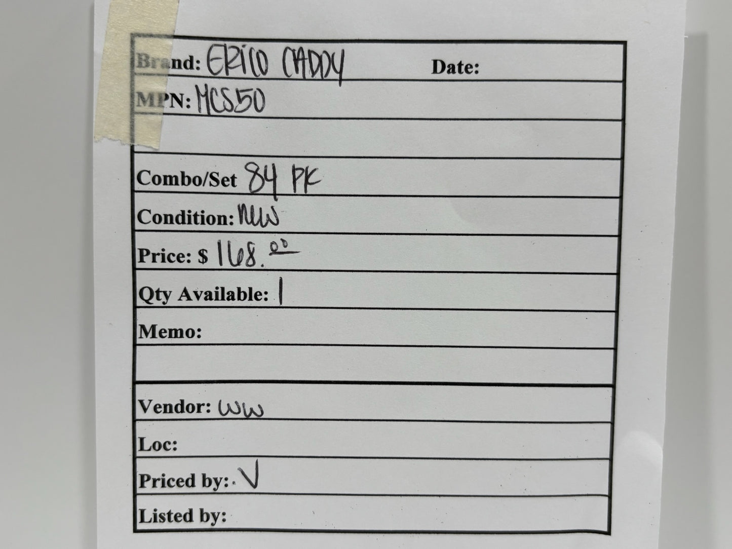 84 PK Erico Caddy MCS50 Support Bracket #12/14 AC/MC Cable