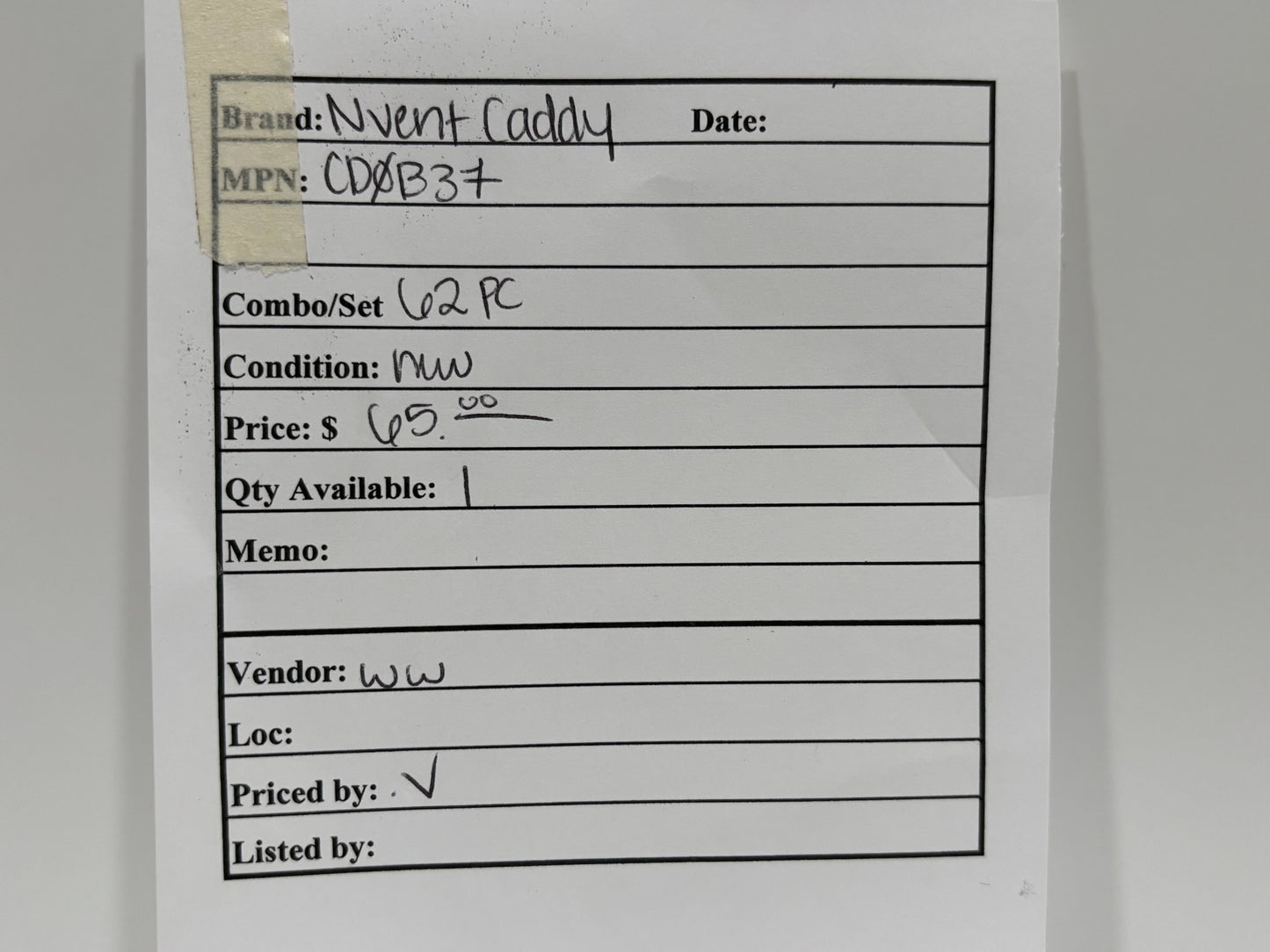 62 PC nVent Caddy CD0B37 Conduit Hanger (With Bolt attached)