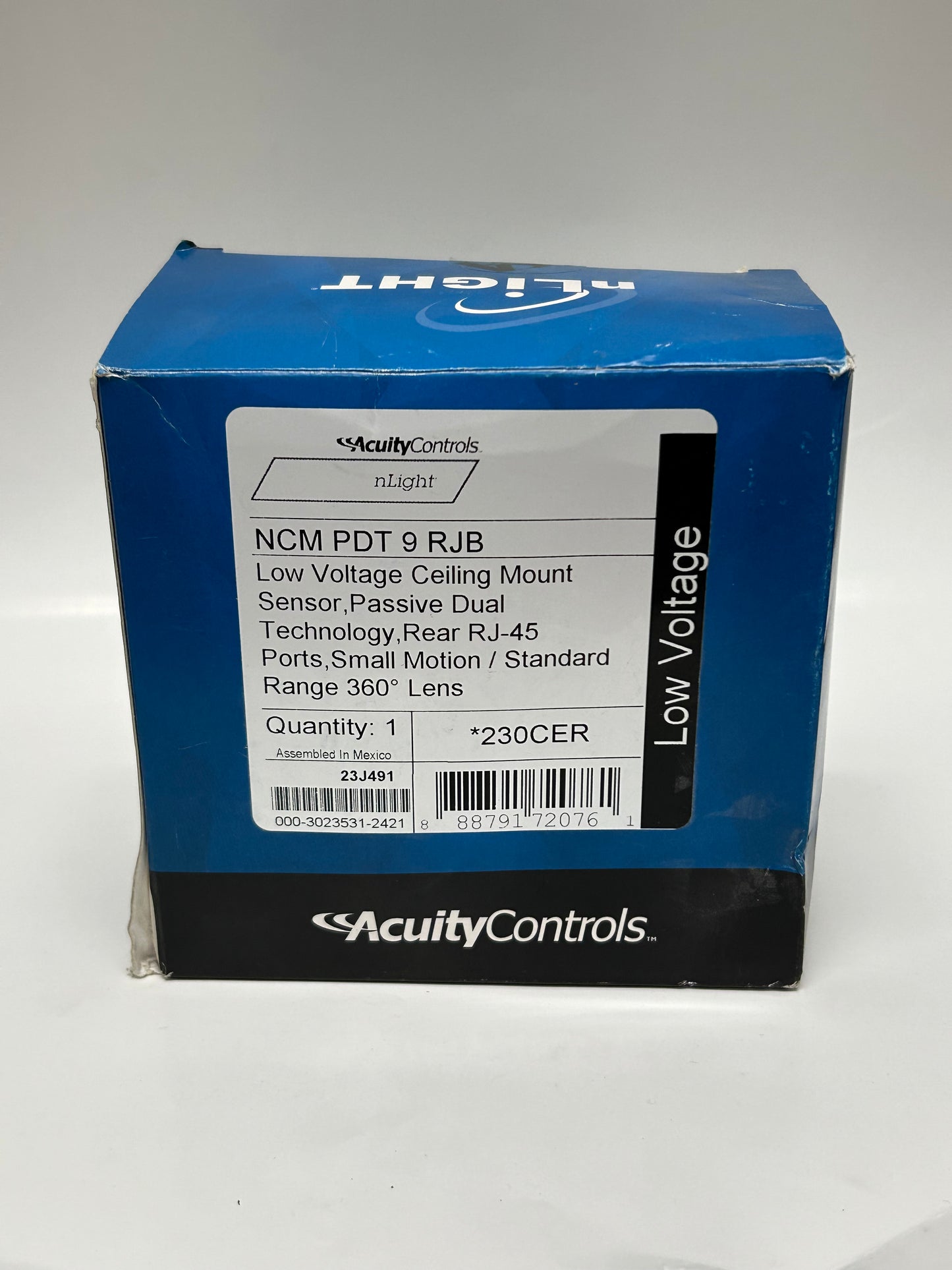 Acuity nLIGHT NCM PDT 9 RJB Ceiling Mount Low Voltage Dual Technology *230CER