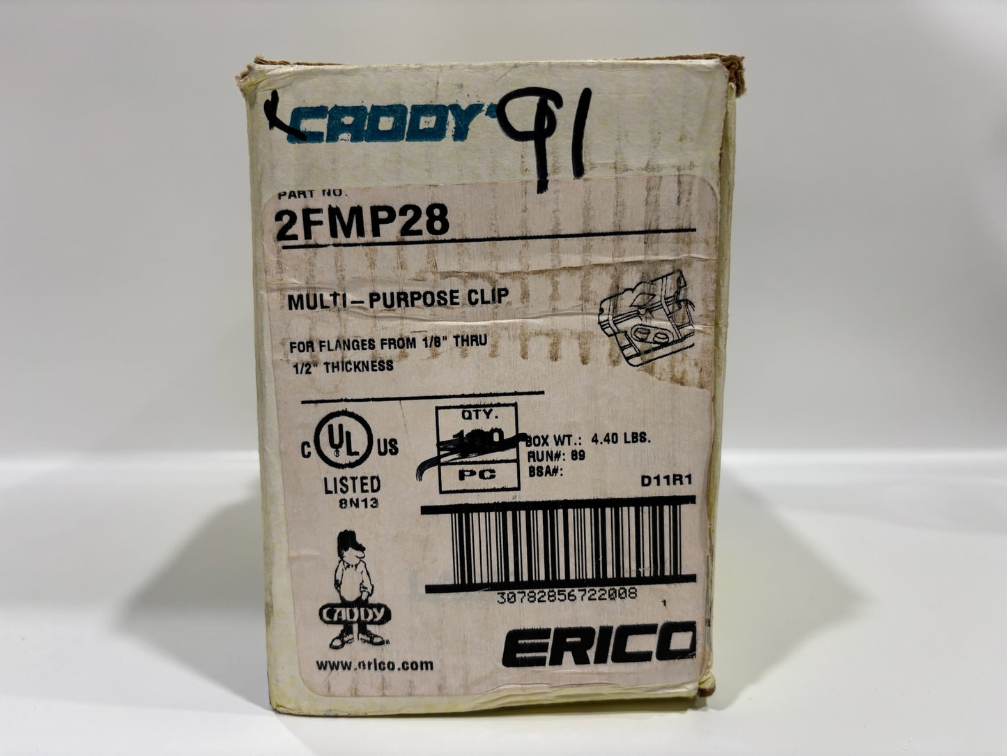 91 PC Erico Caddy 2FMP28 Multi Purpose Clip For Flanges 1/2" Thickness