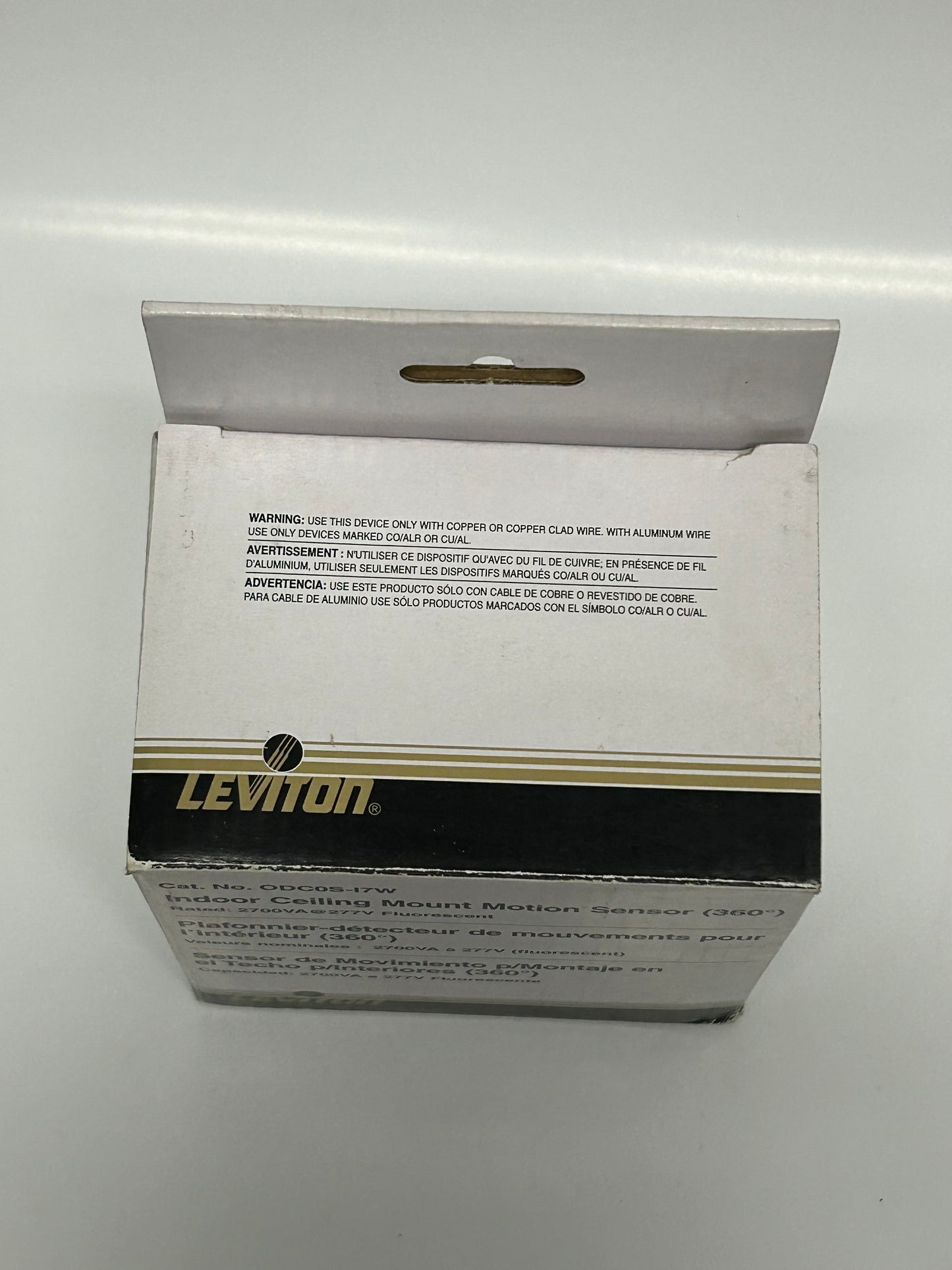 Leviton ODC0S-I7W Ceiling Mount Occupancy Sensor 277VAC 60Hz 360 Degree 530 sq. ft.