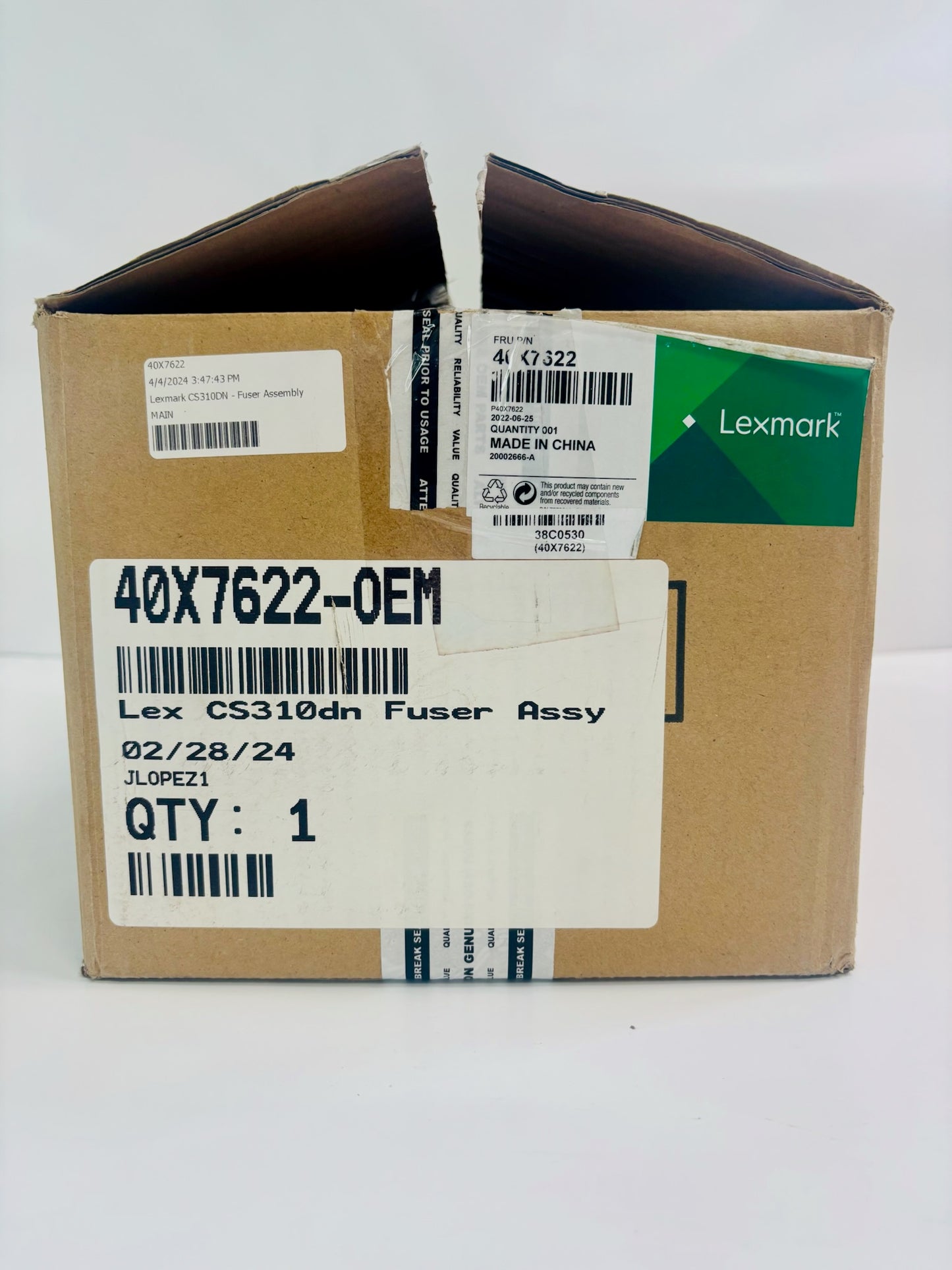 Open Genuine Lexmark CS310dn, CS310n, CS317dn Fuser Assembly 40X7622