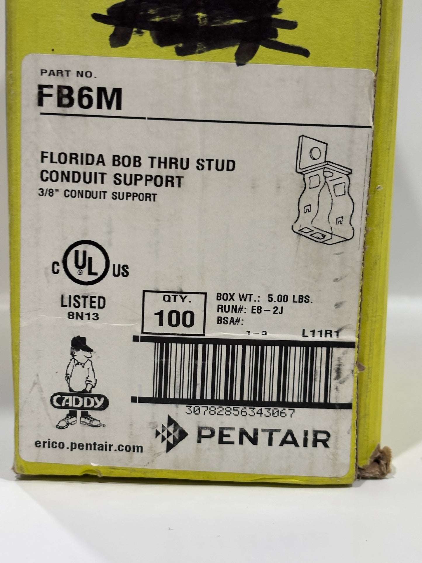 96 PK Erico Caddy FB6M Florida Bob Thru Stud Conduit Support