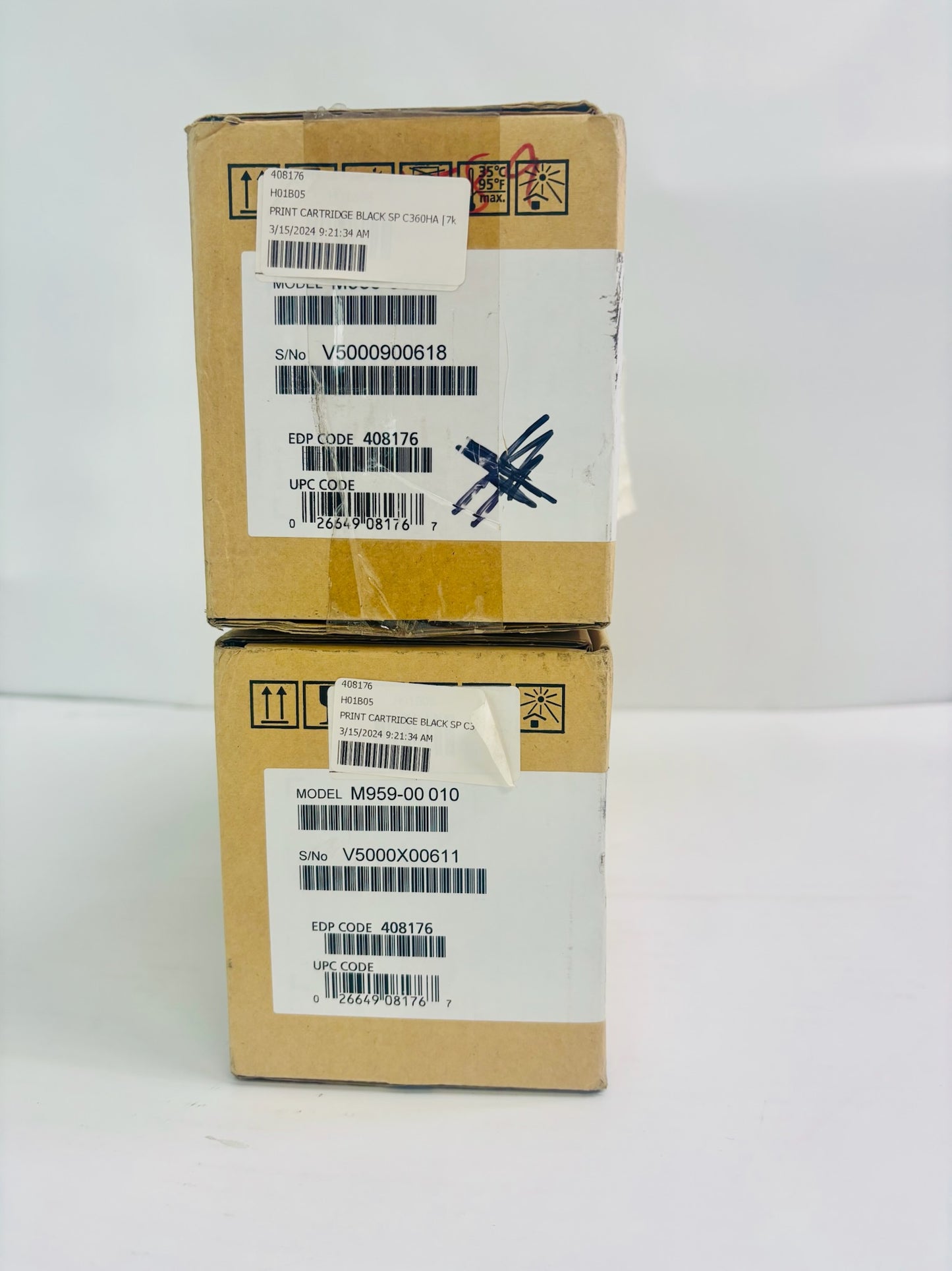 Lot Of 2 Genuine Ricoh SP C360DNW, C360SFNw Black Toner 408176 (Bad Box)