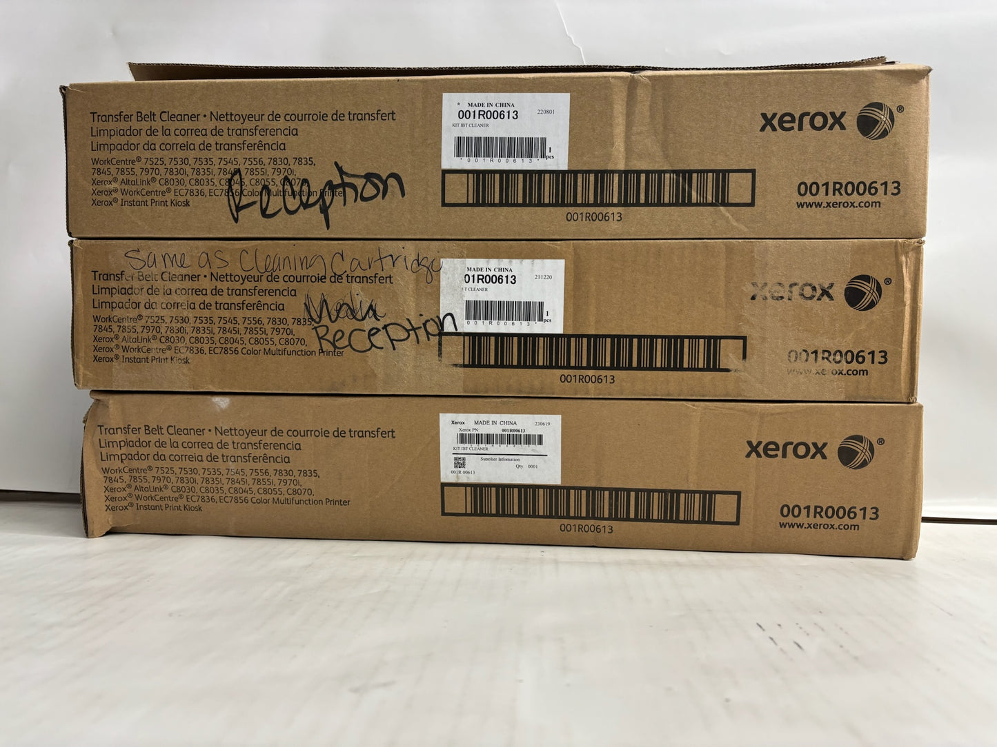 3 New Open Genuine Xerox C8030,C8070 Transfer Belt Cleaner 001R00613 (042K94474)