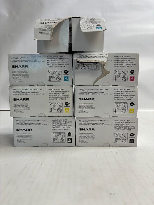 7 New Open Genuine Sharp MX-C250,C300P,C300W CCMYYKK Toners MX-C30NT