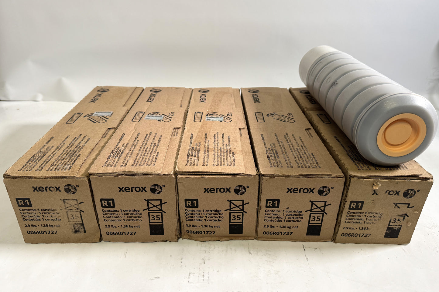 5 Genuine Xerox WorkCentre 5030,5050,5632,5655 Black Toners 006R01727 ( 1 Open)