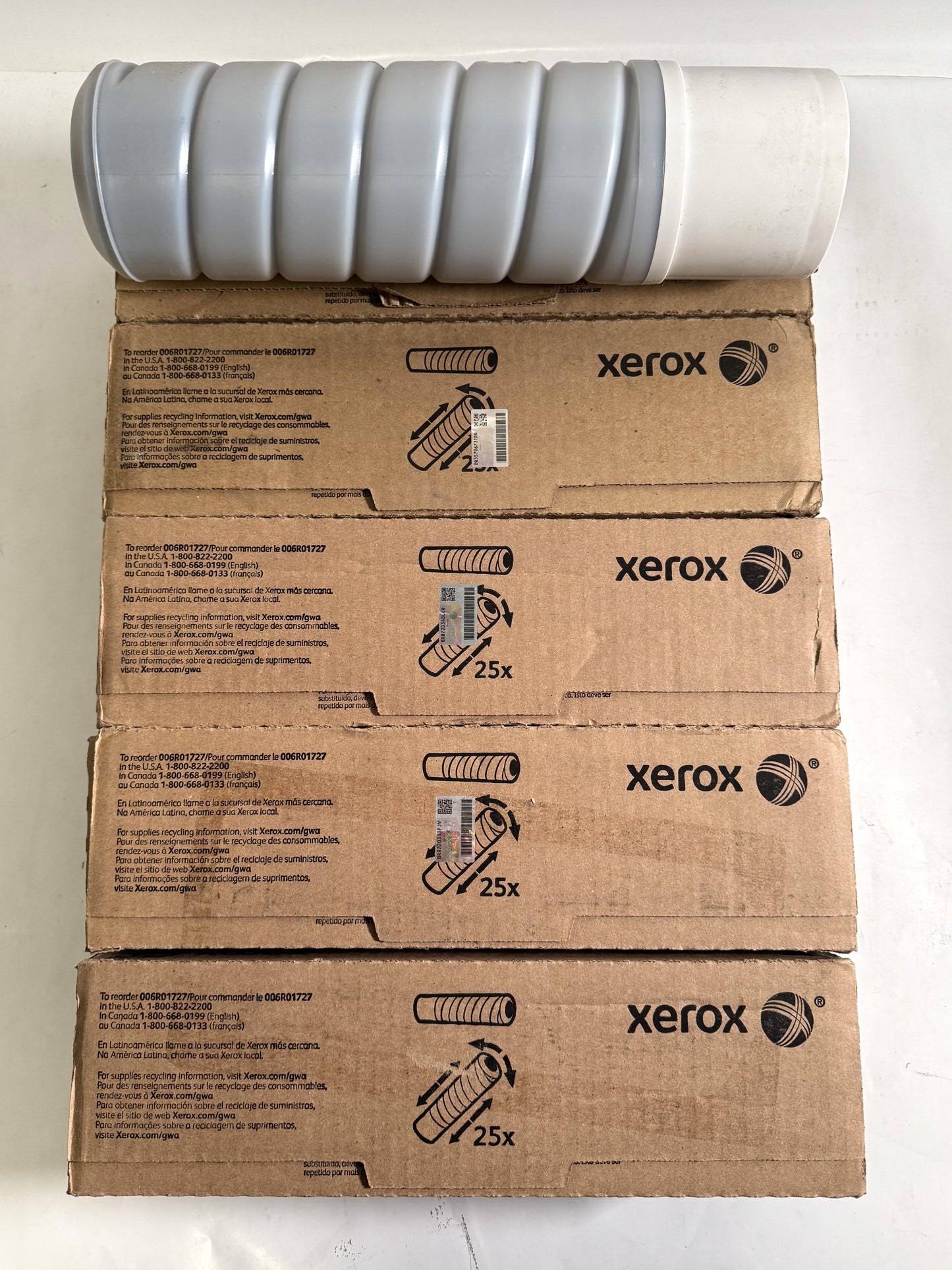 5 Genuine Xerox WorkCentre 5030,5050,5632,5655 Black Toners 006R01727 ( 1 Open)