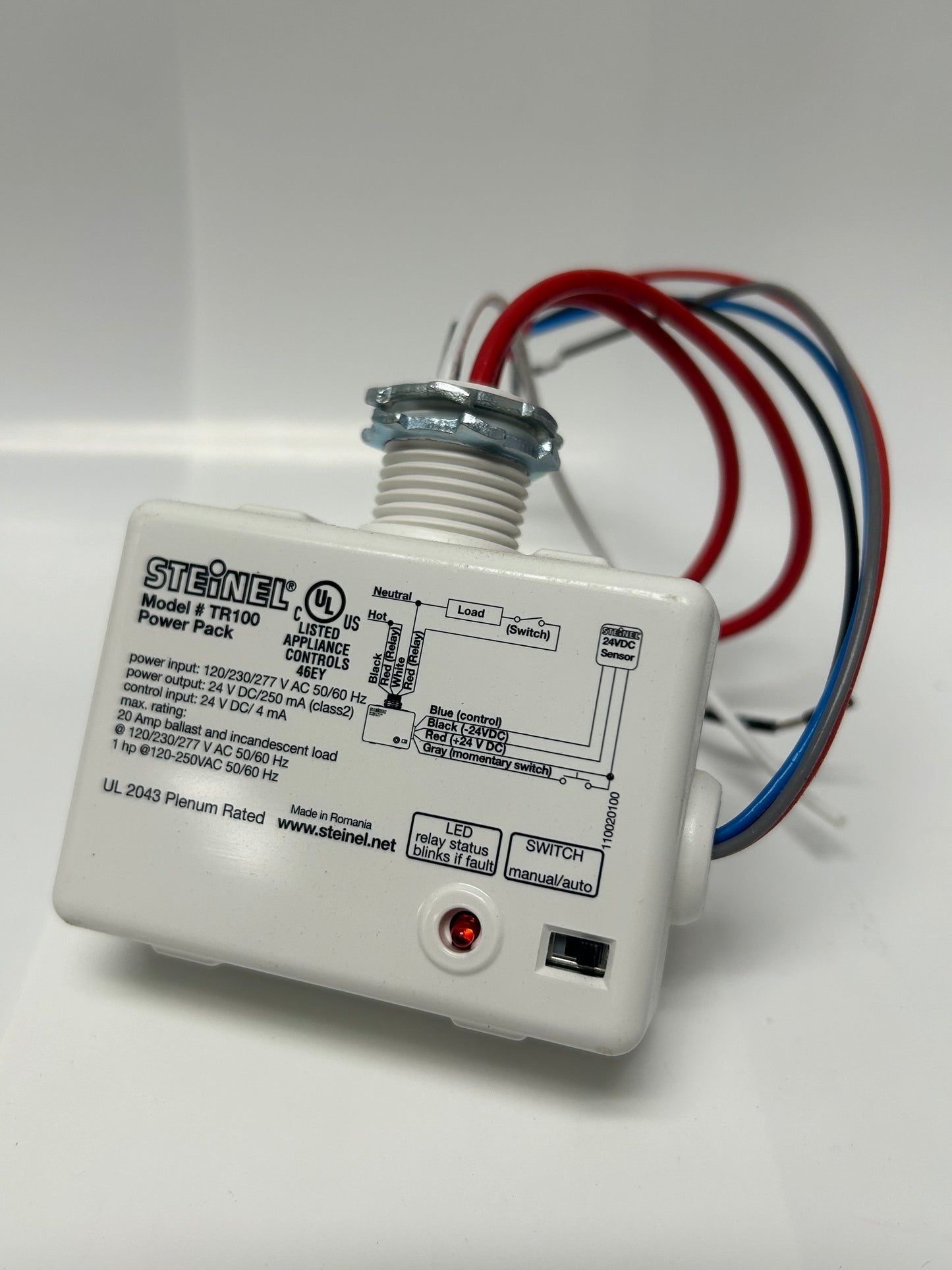 STEINEL TR100 Power Pack Manual/Auto (ON) Switching 20 Amp 120-277V 50/60Hz