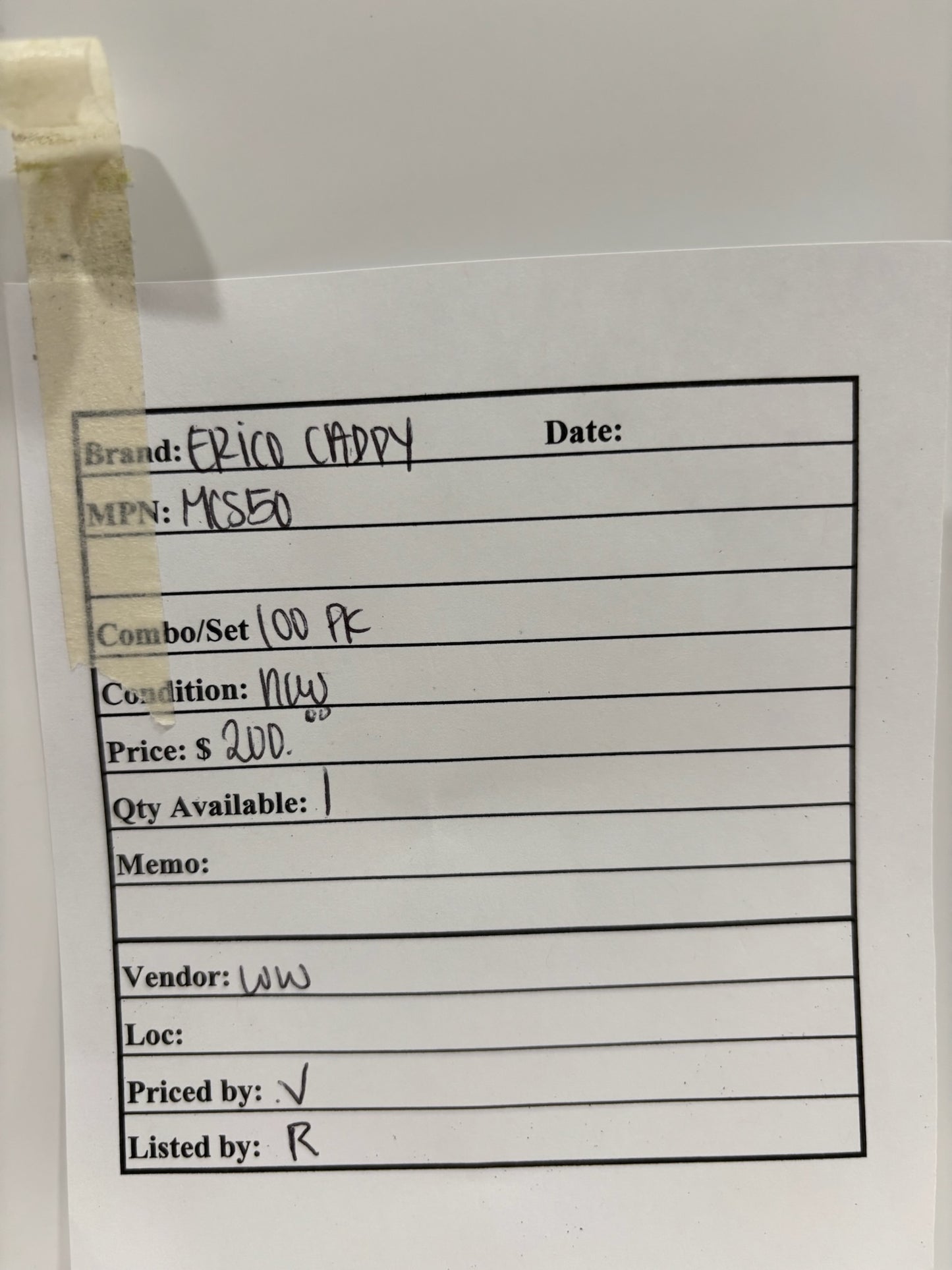 100 PK Erico Caddy MCS50 Support Bracket #12/14 AC/MC Up To 4 Cables