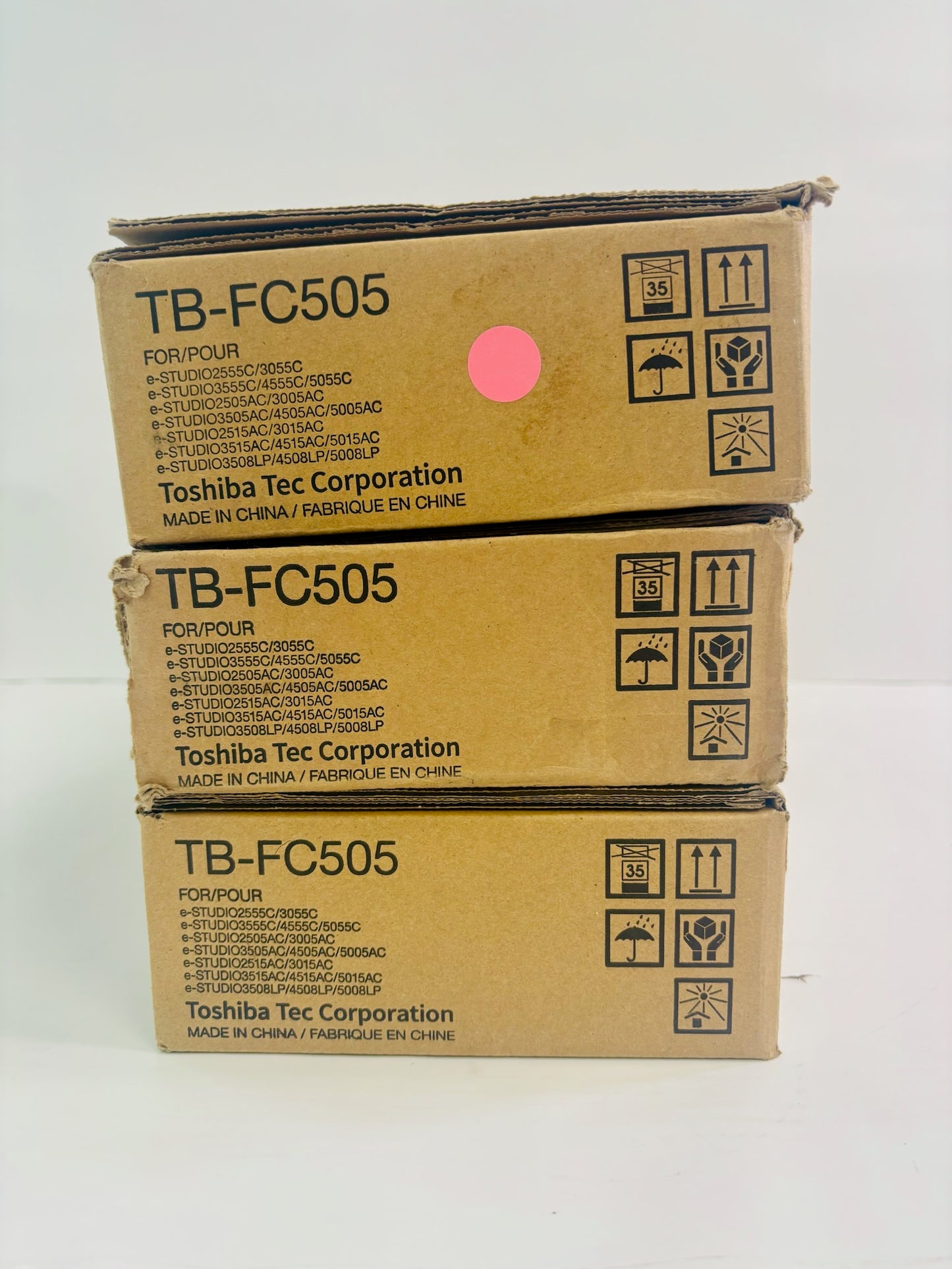 3 Open Genuine Toshiba eStudio 2505AC, 2515AC, 2555C Waste Container TB-FC505