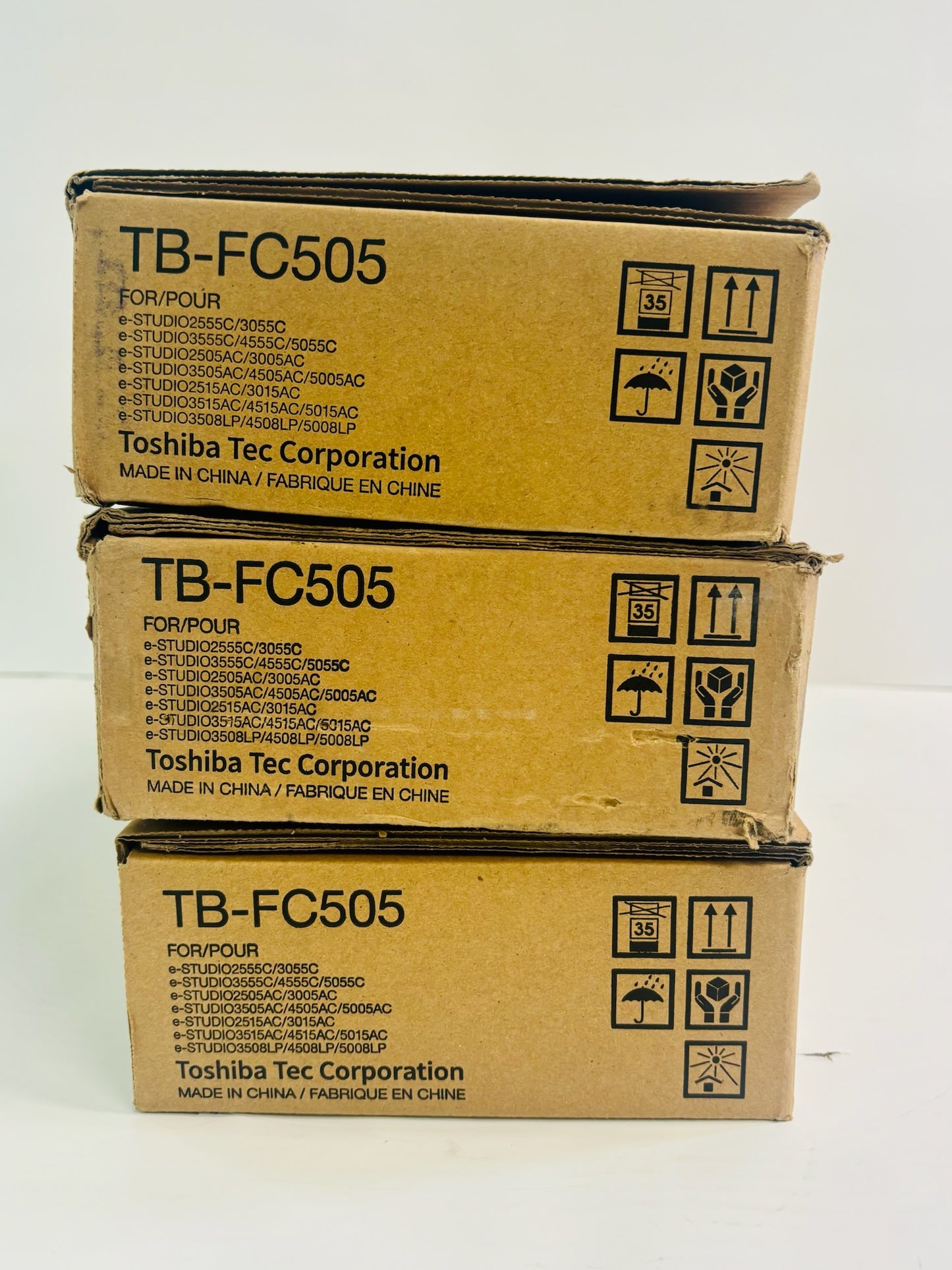 3 Open Genuine Toshiba eStudio 2505AC, 2515AC, 2555C Waste Container TB-FC505