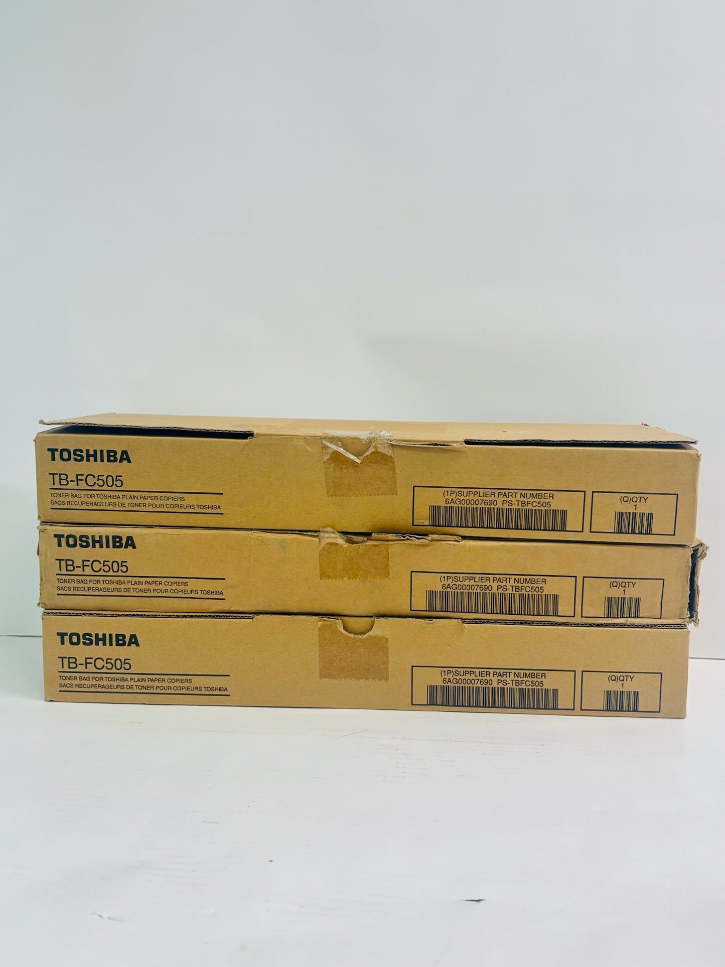 3 Open Genuine Toshiba eStudio 2505AC, 2515AC, 2555C Waste Container TB-FC505