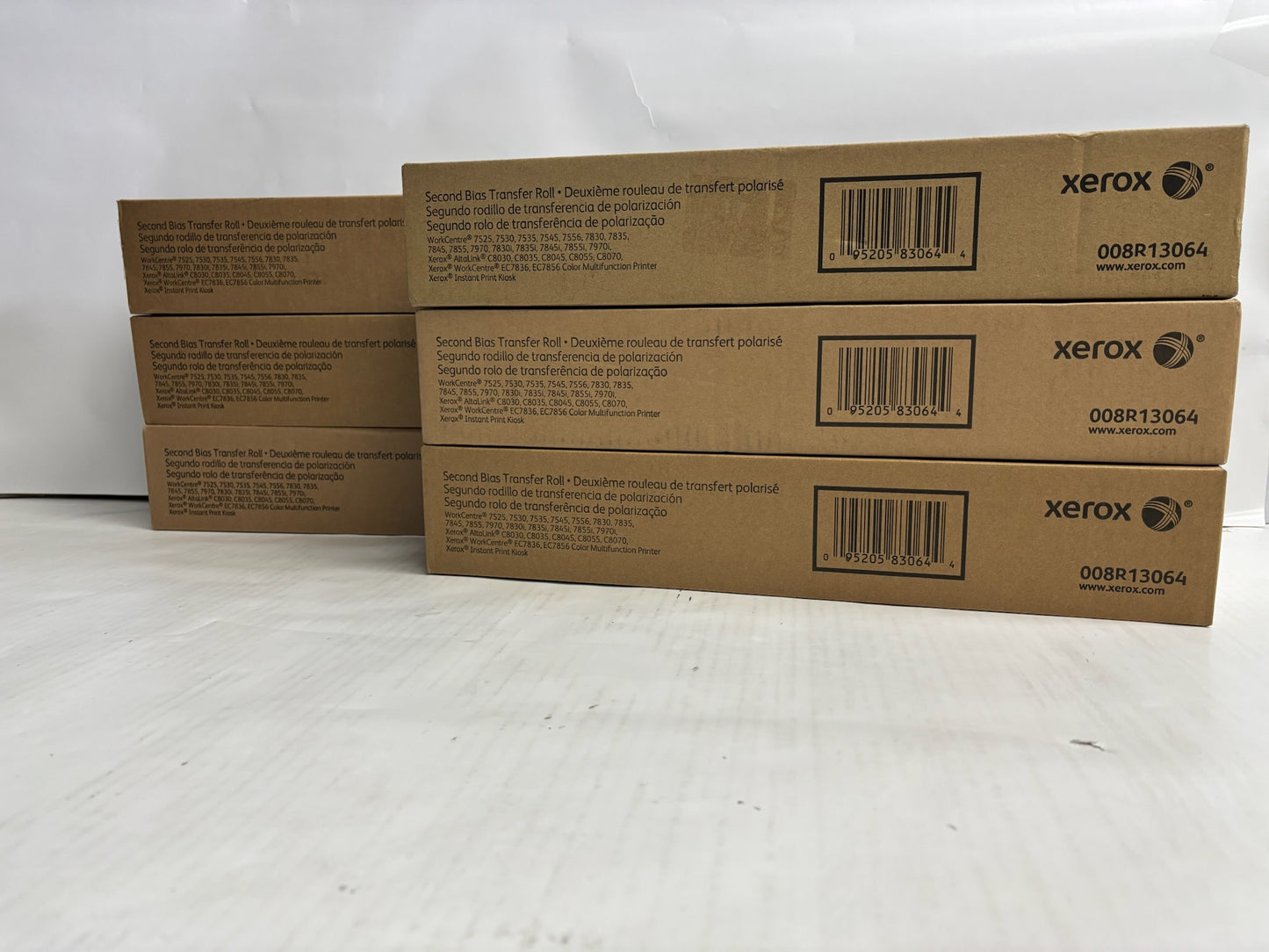 6 Genuine Xerox AltaLink C8030,EC8036, Second Bias Transfer Roller 008R13064