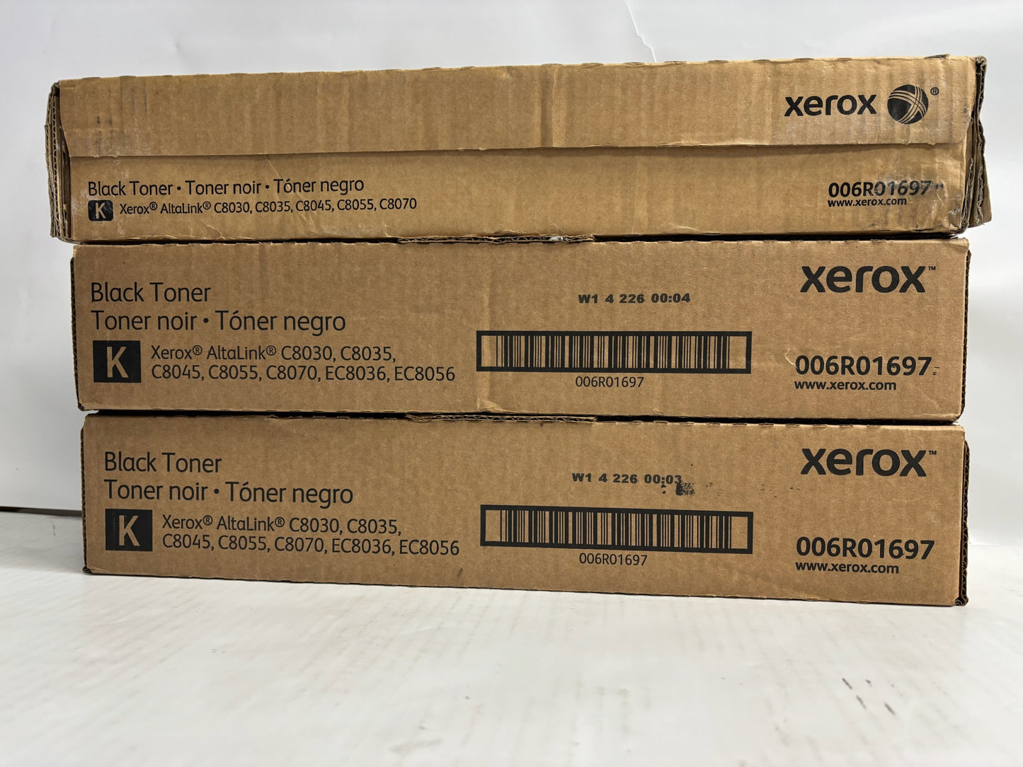3 New Genuine Xerox AltaLink C8030,C8035,C8045 Black Toners 006R01697
