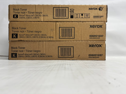 3 New Genuine Xerox AltaLink C8030,C8035,C8045 Black Toners 006R01697