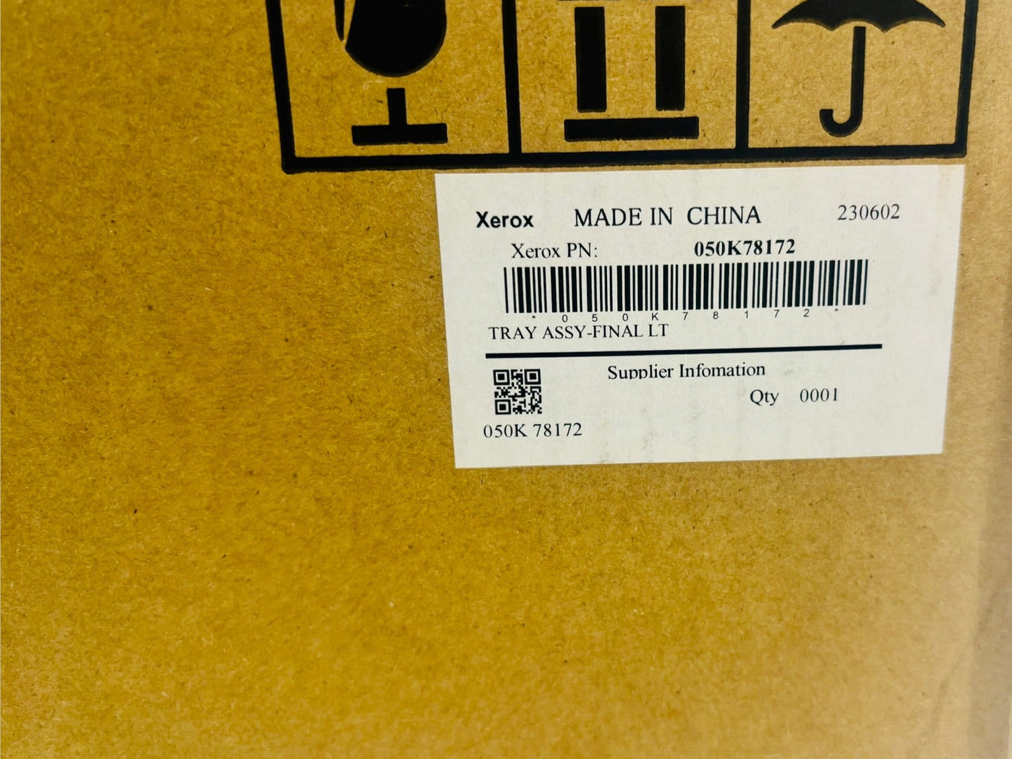 New Open Genuine Xerox PrimeLink C9065 Tray Assy-Final Lt 050K78172