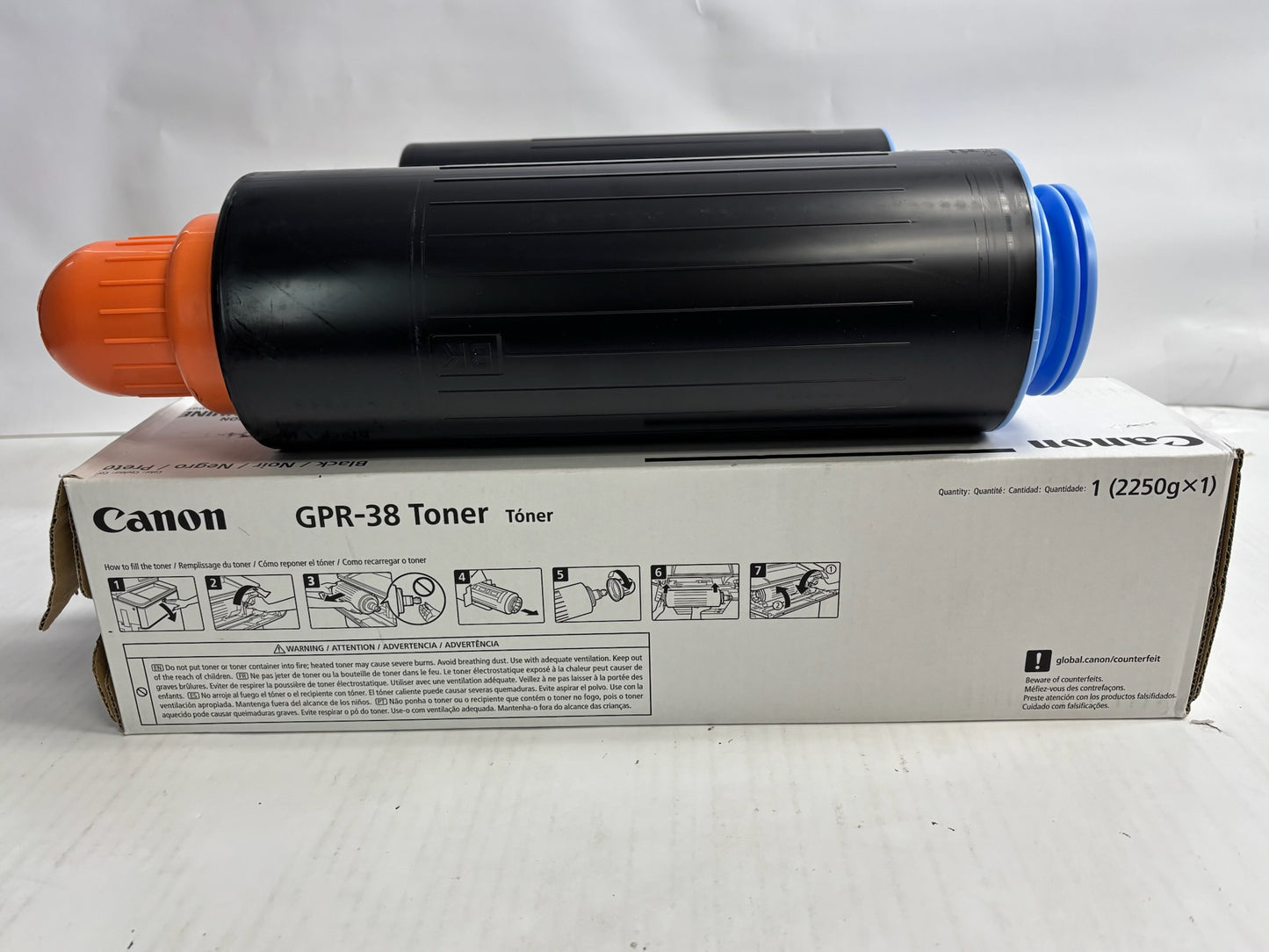 2 New Open Genuine Canon iR ADV 6055, 6065, 6765, Black Toners GPR-38, GPR38