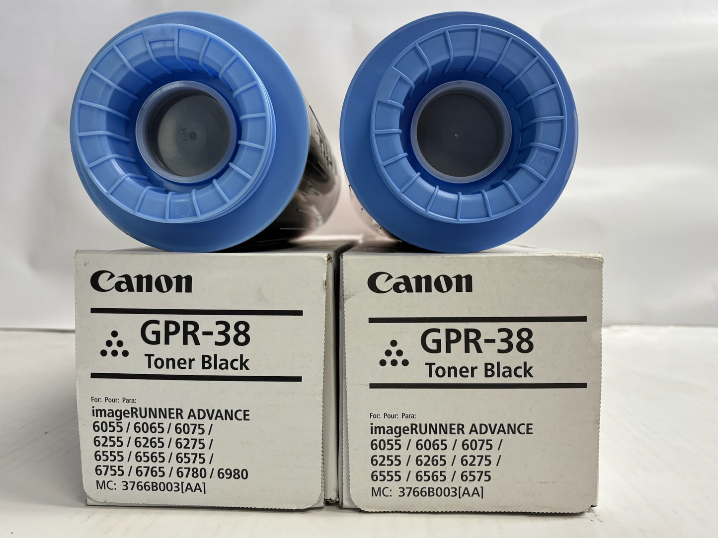 2 New Open Genuine Canon iR ADV 6055, 6065, 6765, Black Toners GPR-38, GPR38