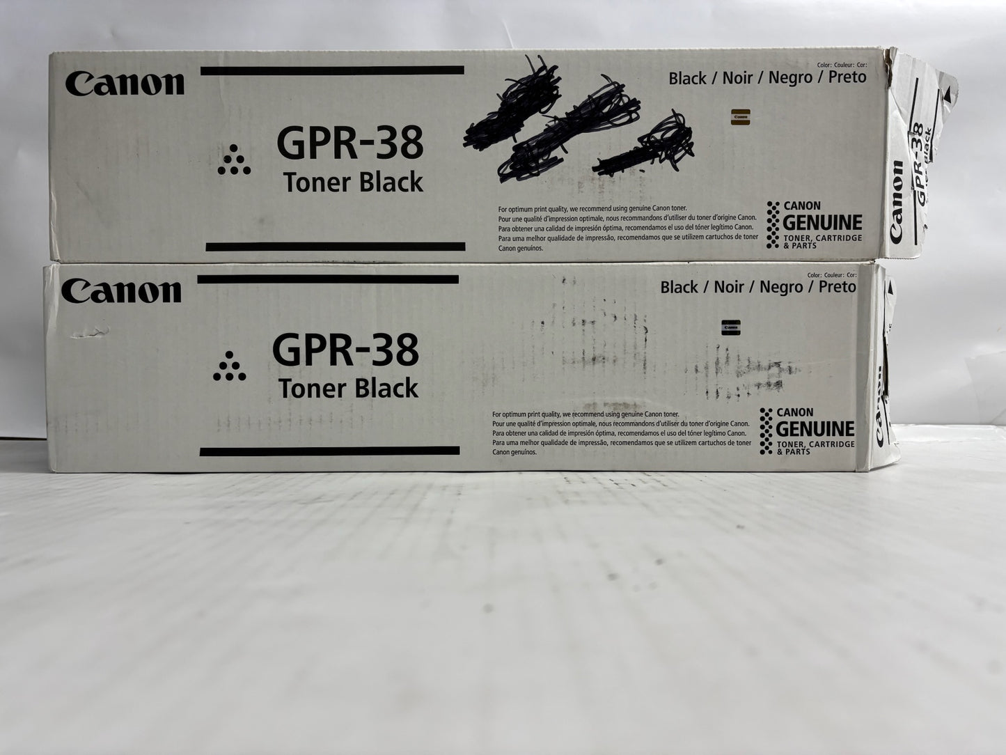 2 New Open Genuine Canon iR ADV 6055, 6065, 6765, Black Toners GPR-38, GPR38