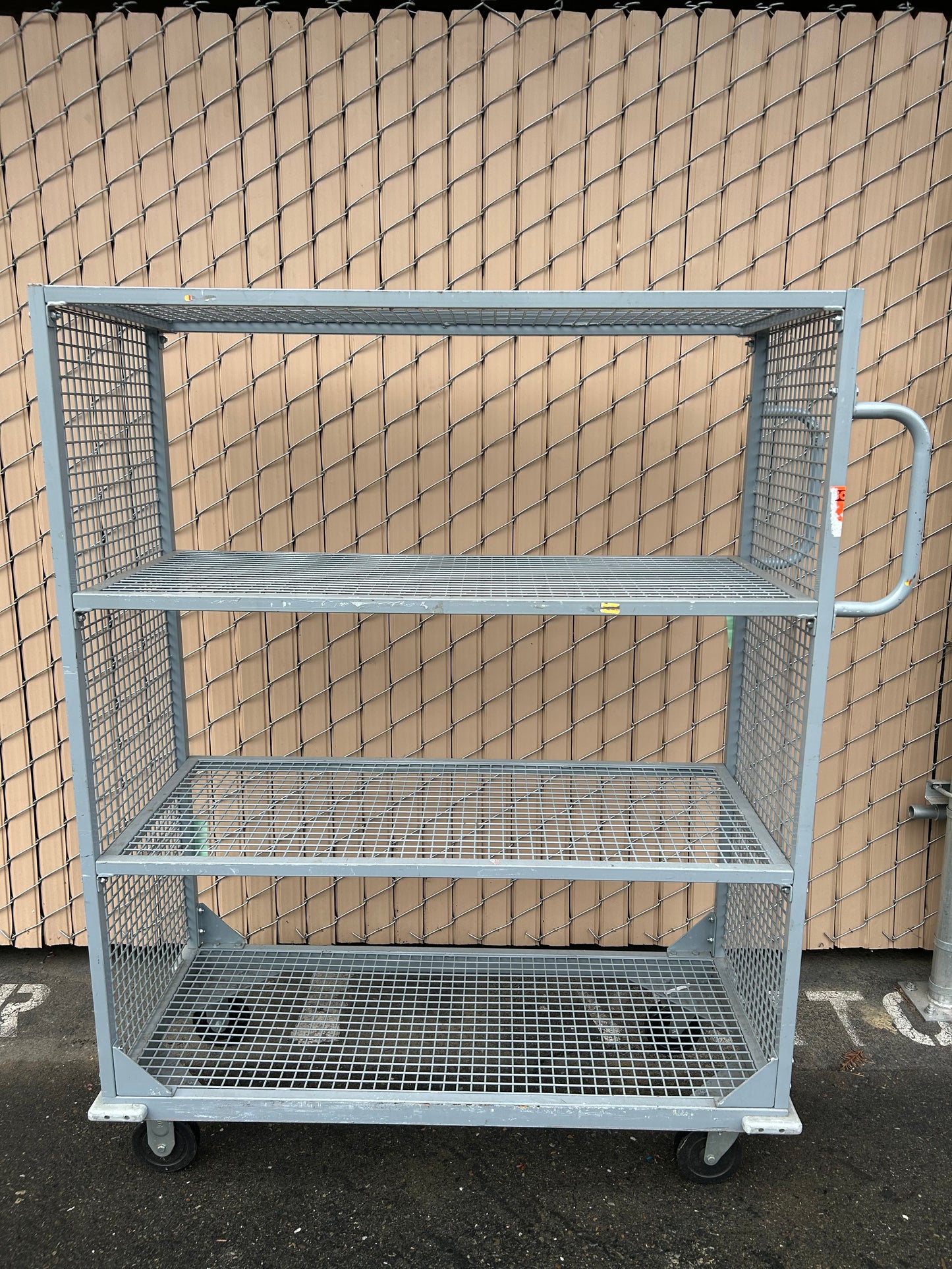 Bulk Storage Rack on wheels Wire Decking 56inX48inX20in ft Shelving 3 levels