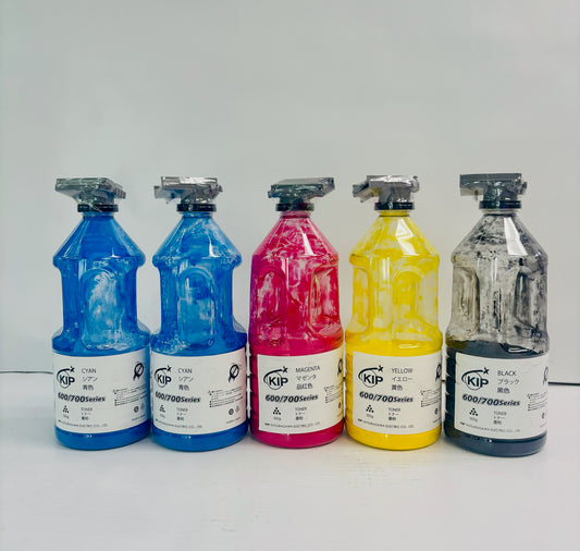 5 Genuine KIP 600,700 Series Cyan,Magenta,Yellow & Black Toner CCMYK