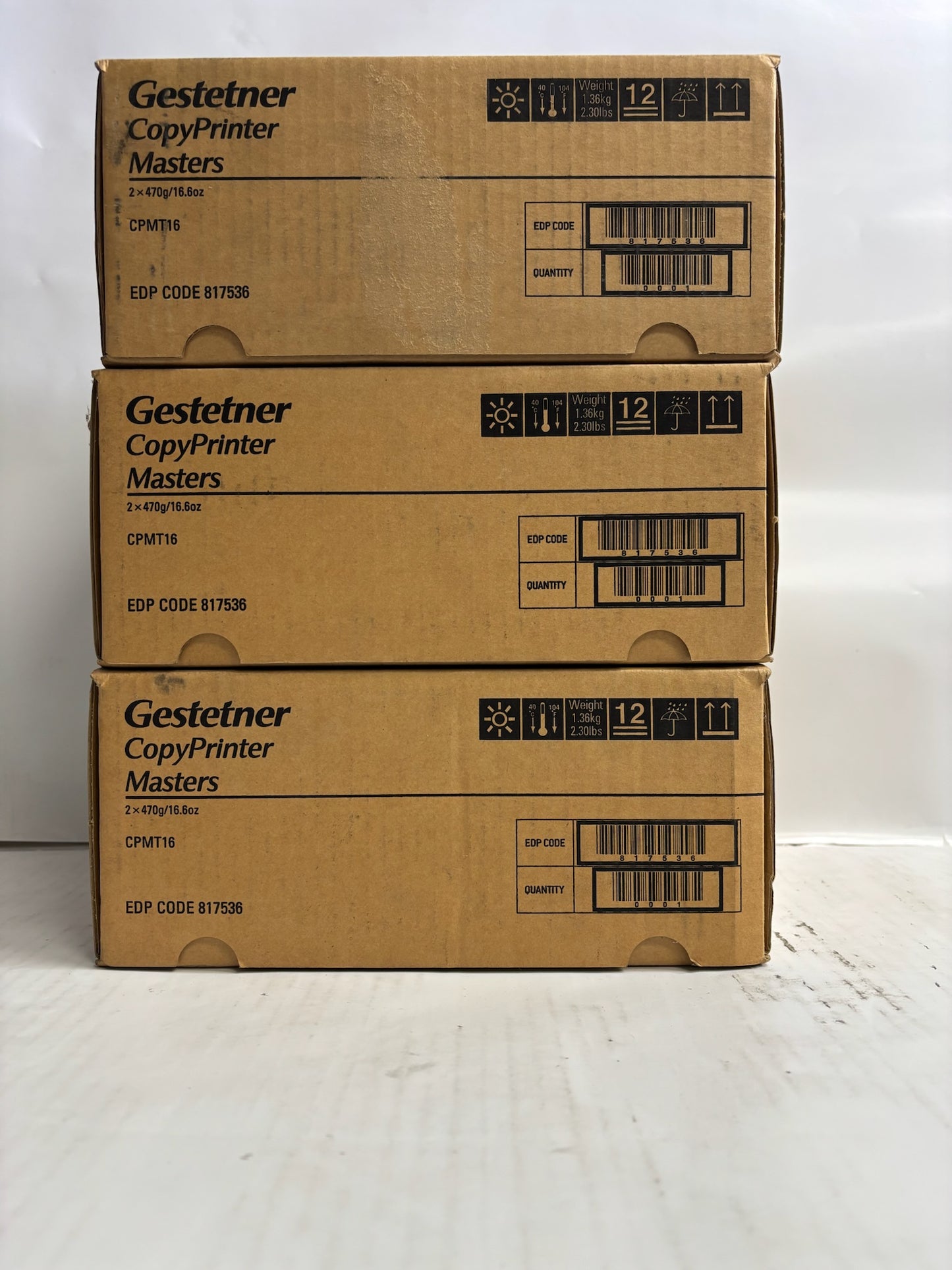 3 New Genuine Gestetner LDD-020 Master Rolls CPMT16, 817536 (Same Day Shipping)