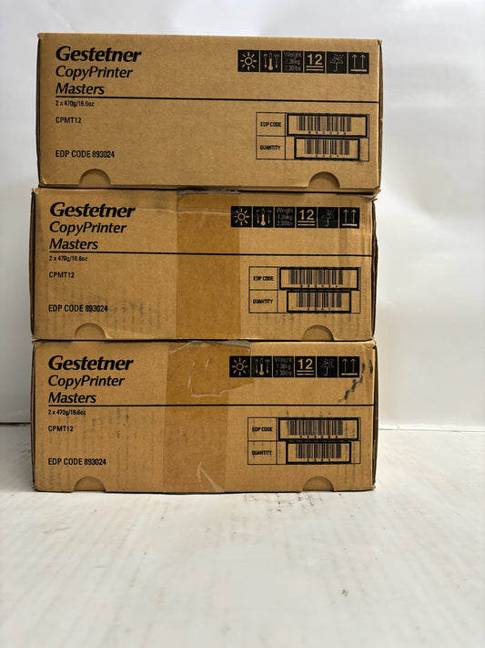 3 Genuine Gestetner 5306L,CP5000,CP5001 Master Rolls CPMT12, 893024 (6 Rolls)