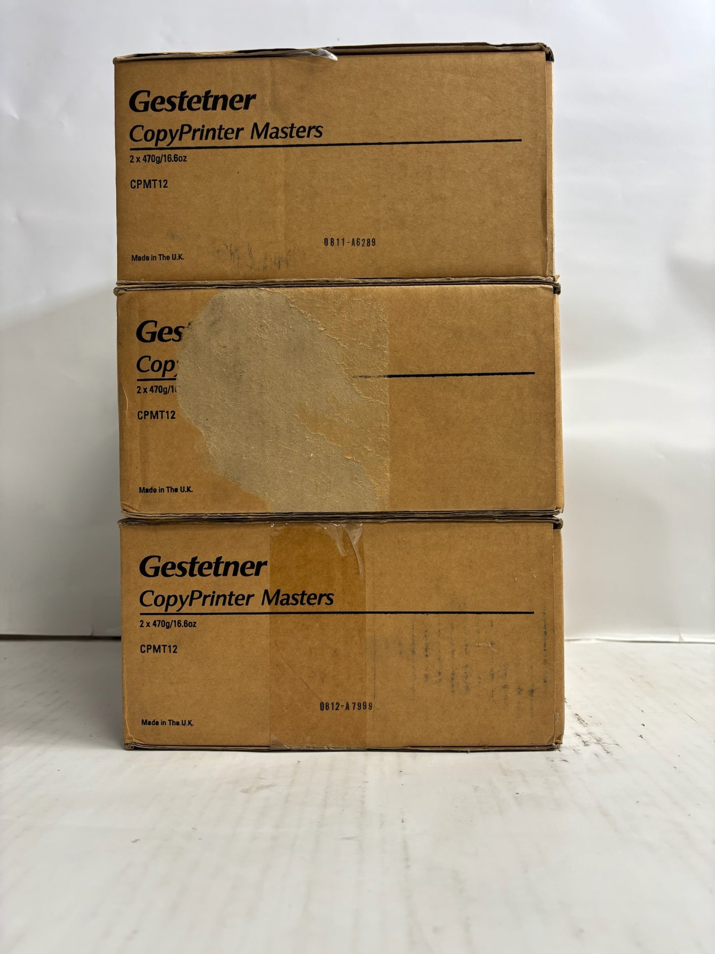 3 Genuine Gestetner 5306L,CP5000,CP5001 Master Rolls CPMT12, 893024 (6 Rolls)
