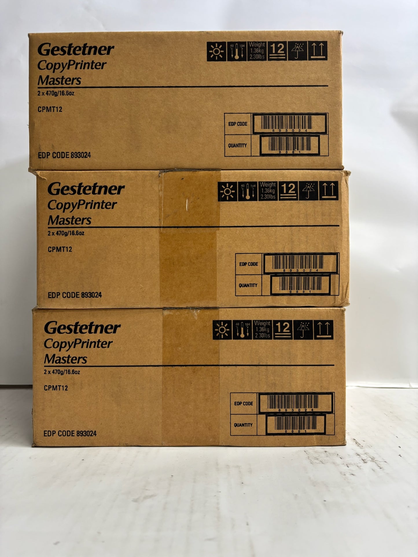 3 Genuine Gestetner 5306L,CP5000,CP5001 Master Rolls CPMT12, 893024 (6 Rolls)