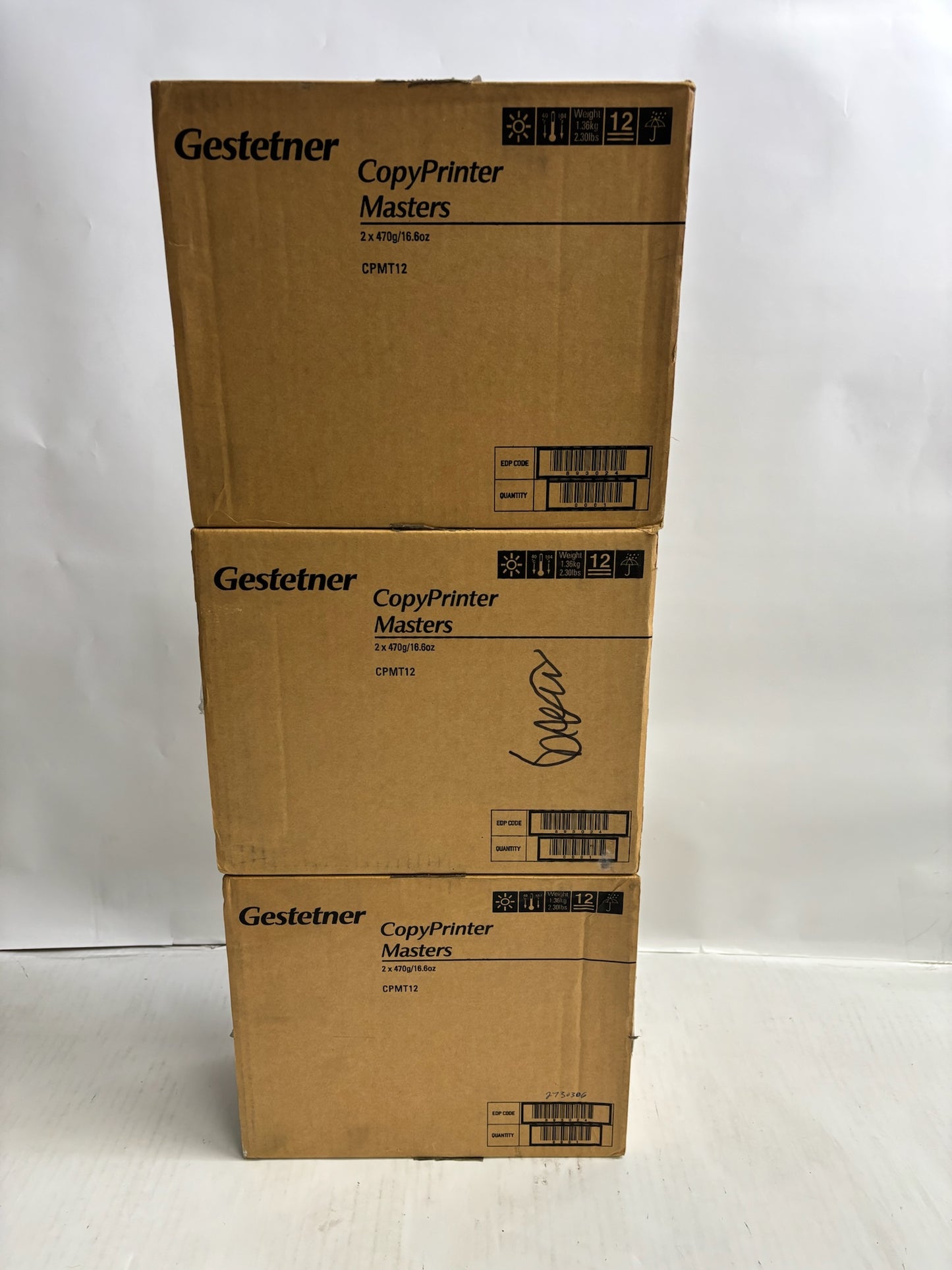 3 Genuine Gestetner 5306L,CP5000,CP5001 Master Rolls CPMT12, 893024 (6 Rolls)