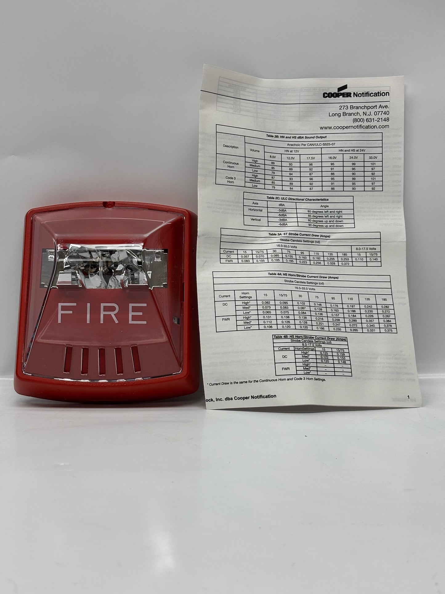 Eaton 127380 Wheelock Exceder Red Wall Strobe – Fire Alarm Signal Device