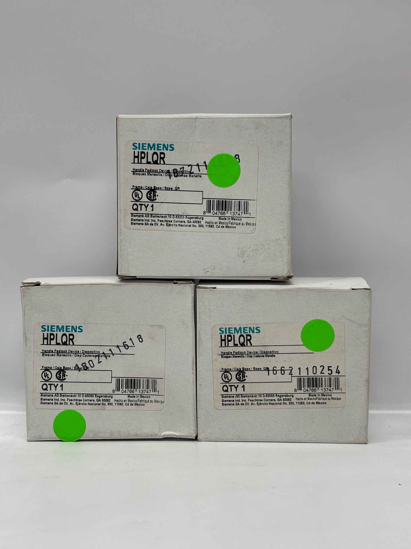 Siemens HPLQR Padlock Device Kit – Lockout Accessory for QR Breakers (3-Pack)