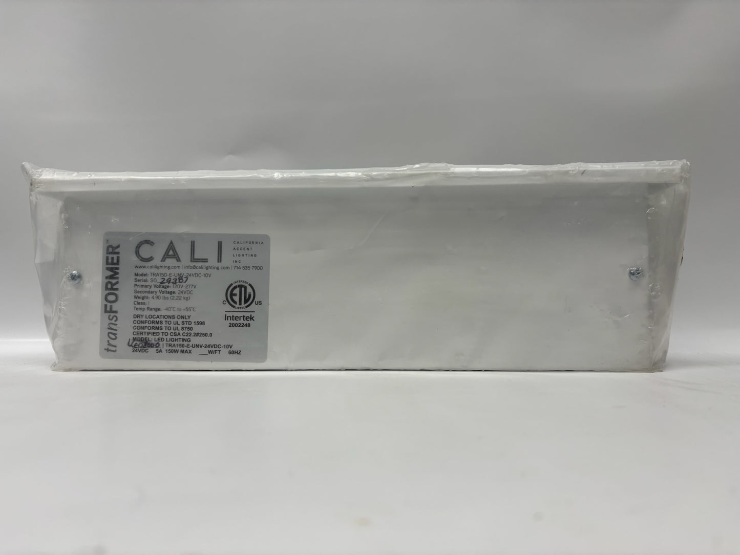 CALI TRA150-E LED Driver – 150W 24VDC, Universal Input, 0–10V Dimming