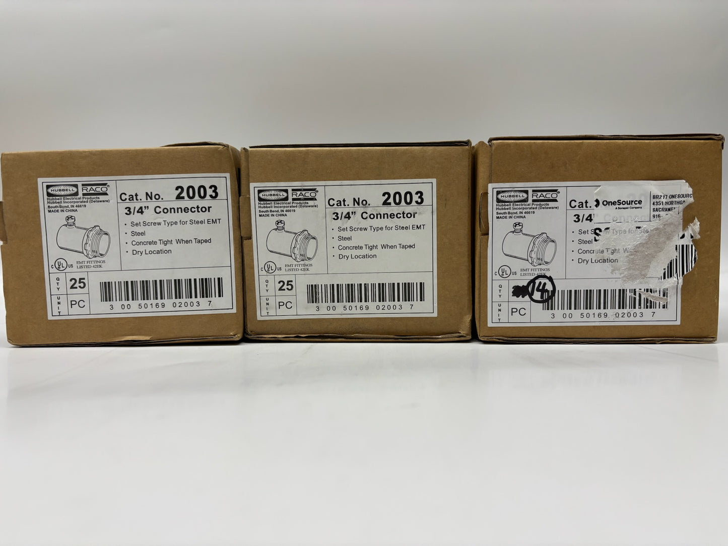 64PC Raco 2003 3/4 in. EMT Set-Screw Connector, Uninsulated