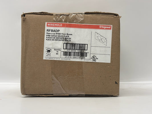 Legrand RFBADP 10-Pack – Duplex Device Plates for RFBA Floor Boxes