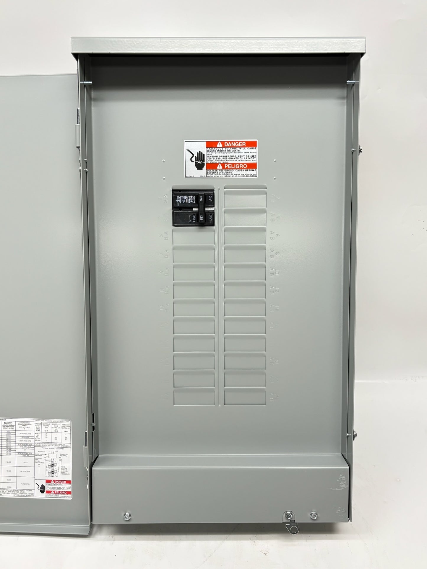 Eaton BRP20B125R 125A Outdoor Main Breaker Load Center