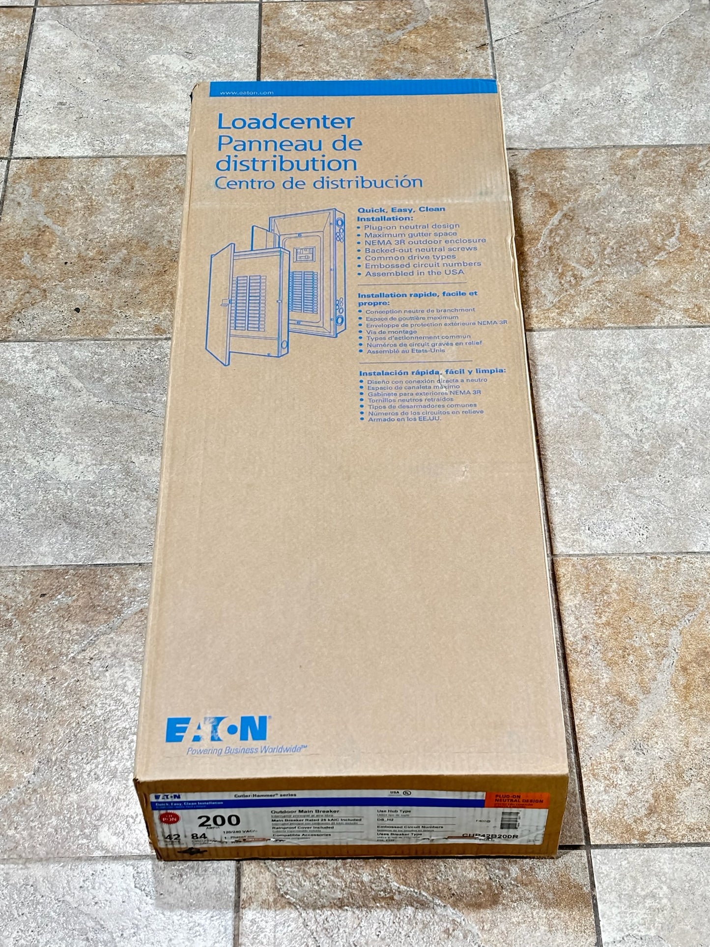 Eaton CHP42B200R 200A Rainproof Main Breaker Load Center