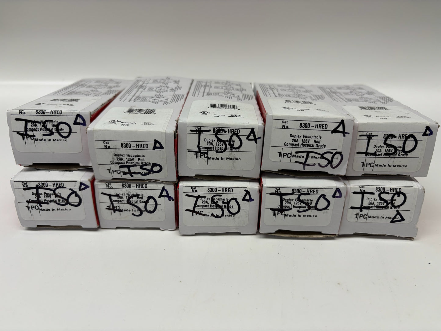 Legrand Radiant 8300-HRED Duplex Receptacle Hospital Grade Back/Side Wire-10 Pck