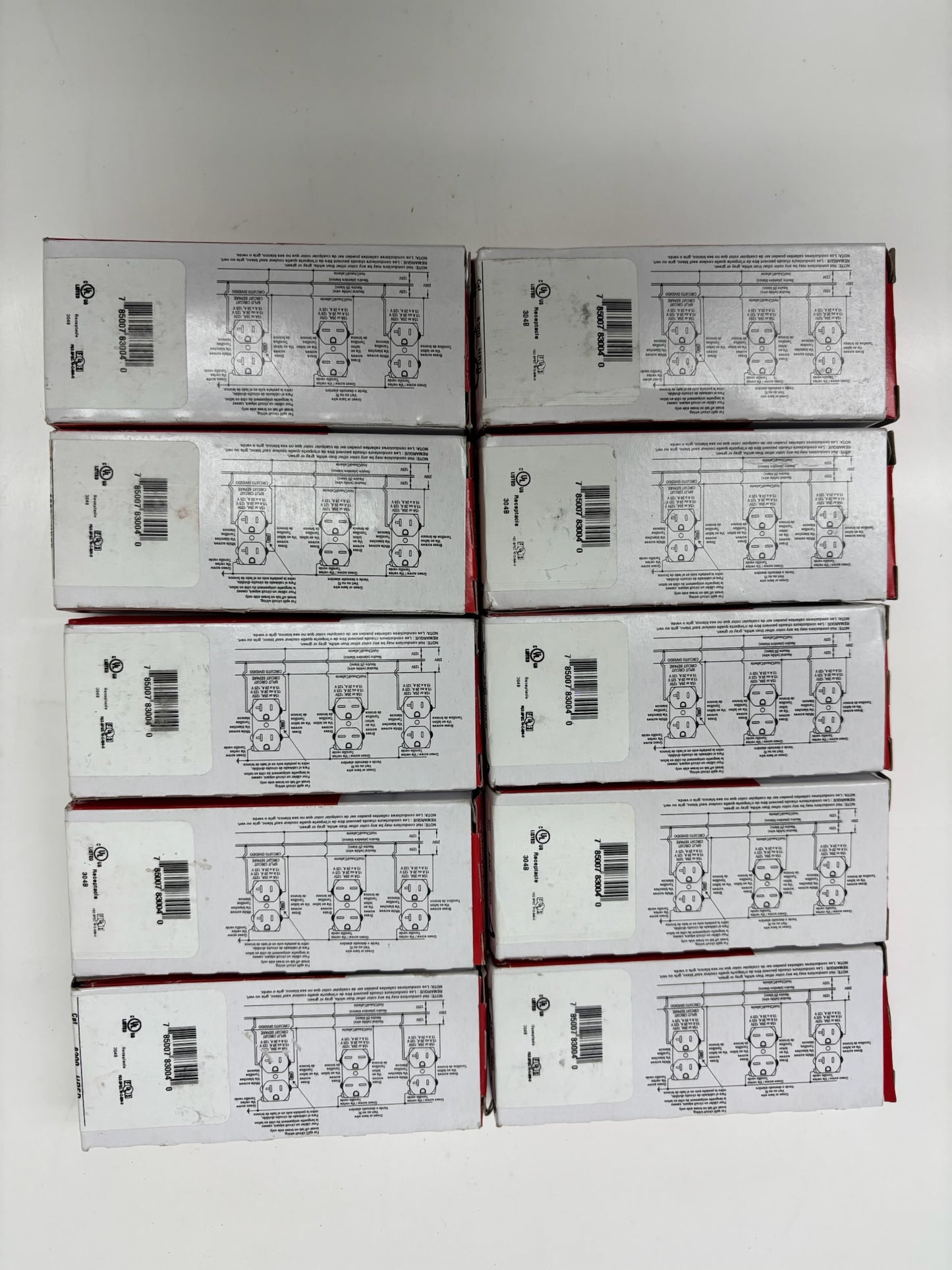 Legrand Radiant 8300-HRED Duplex Receptacle Hospital Grade Back/Side Wire-10 Pck