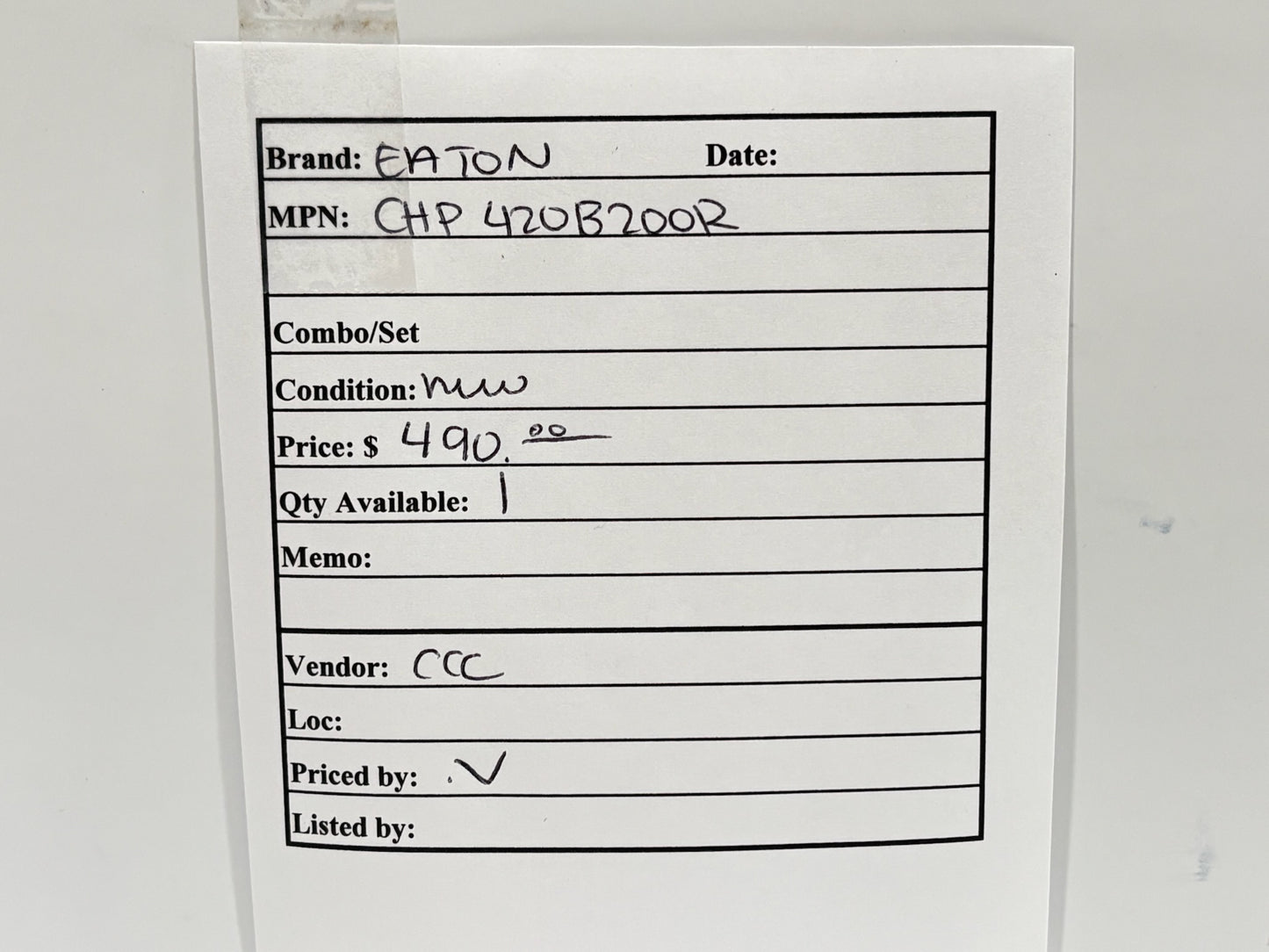 Eaton CHP42B200R 200A Rainproof Main Breaker Load Center