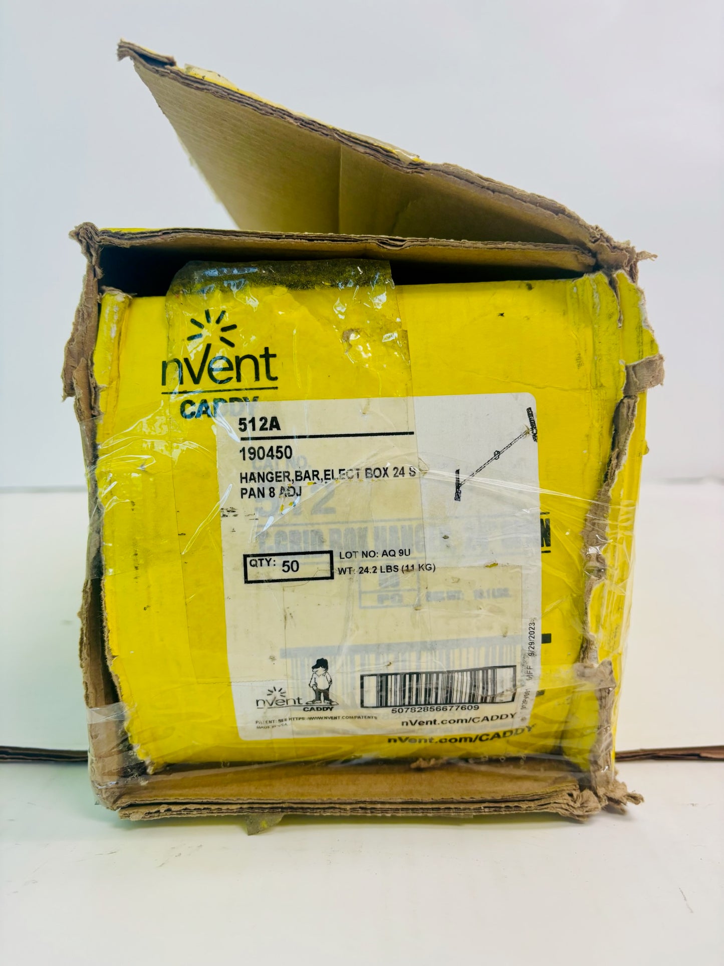 15 Pk  Nvent Caddy 512A 24" Adjustable T-grid Box Hanger 190450