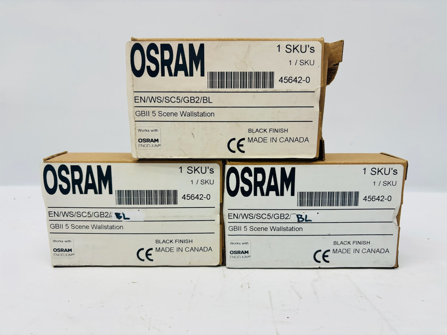 3 Pk Osram EN/WS/SC5/GB2/BL 5-Button Wall Station Controller (No Original Box)